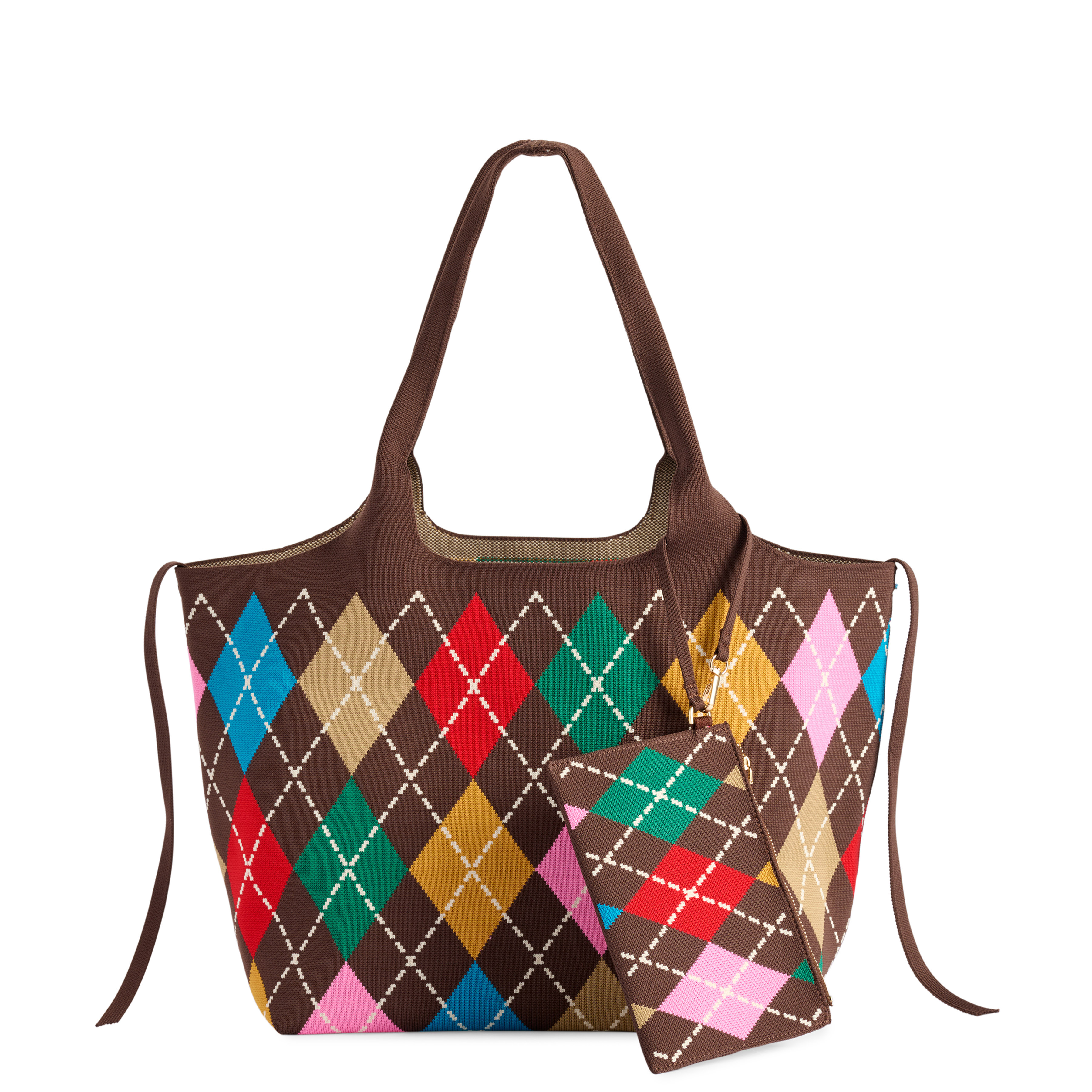 Picture of ROBBIE ARGYLE TOTE,BROWN