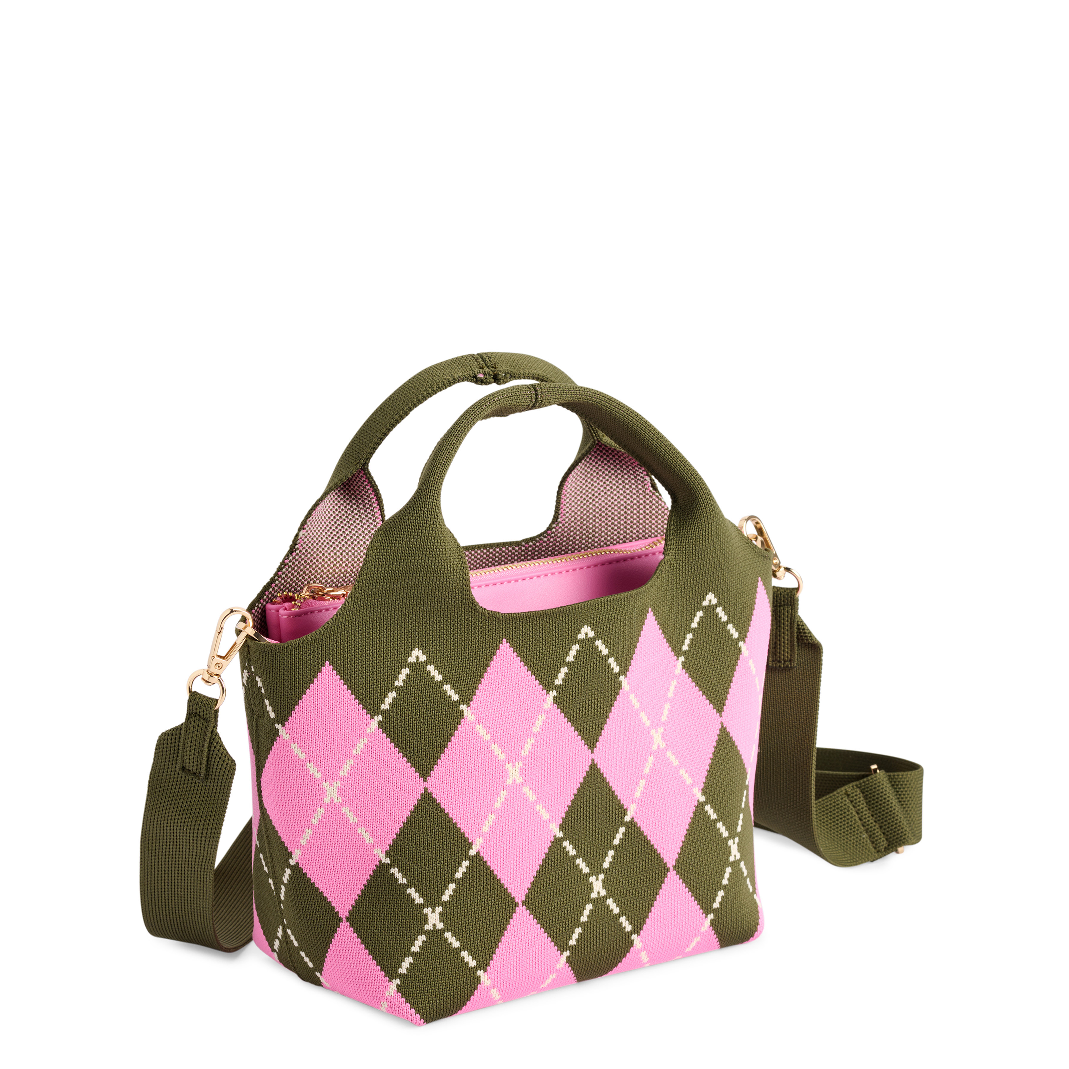 Picture of ROBBIE ARGYLE MINI TOTE,PINK