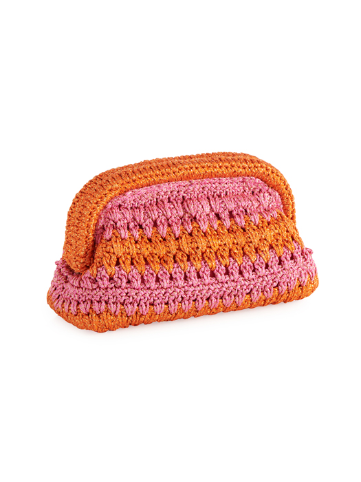 Picture of LUNA CROCHET CLUTCH, ORANGE