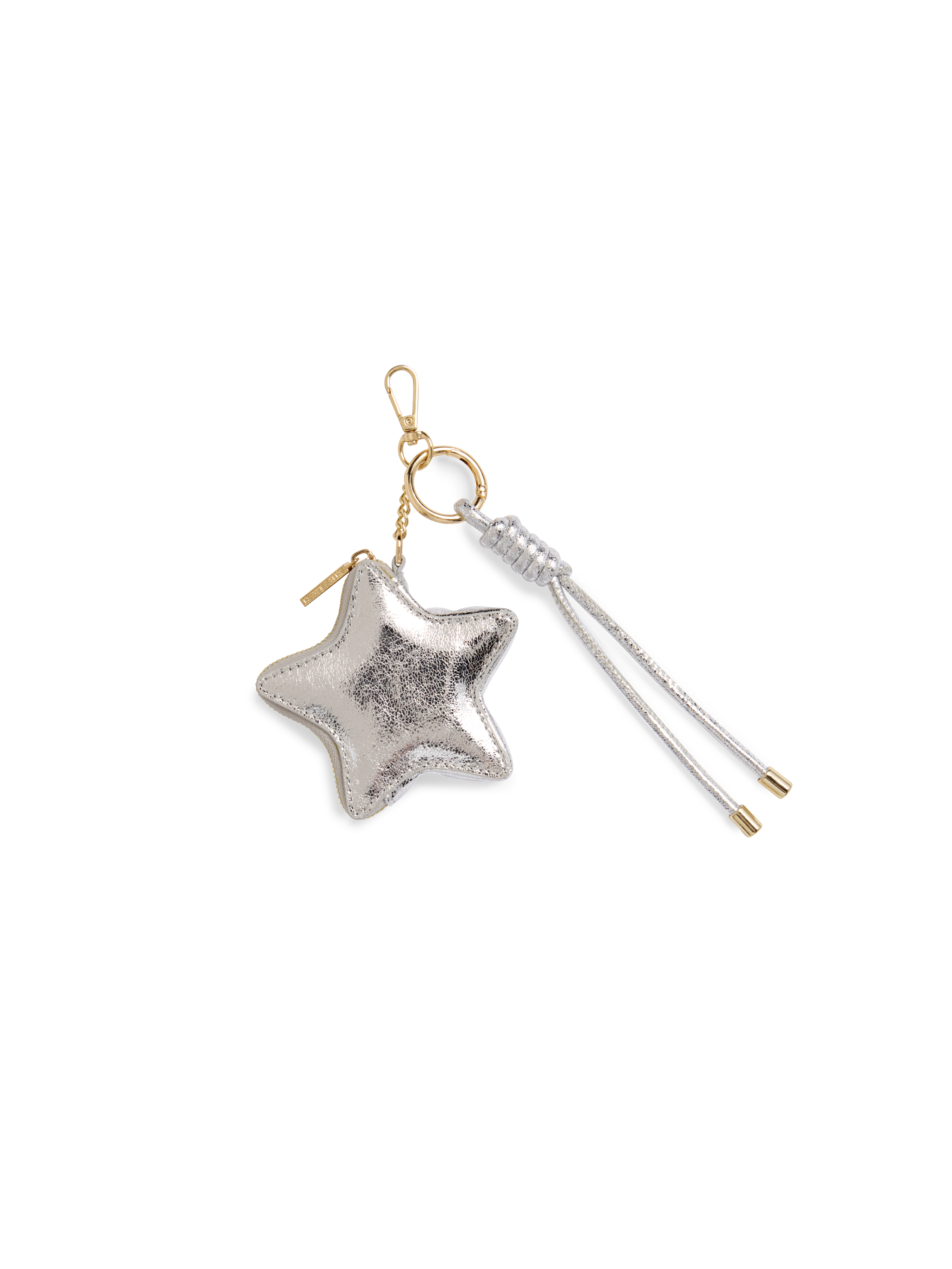 Picture of STAR POUCH BAG CHARM/KEY RING, SILVER