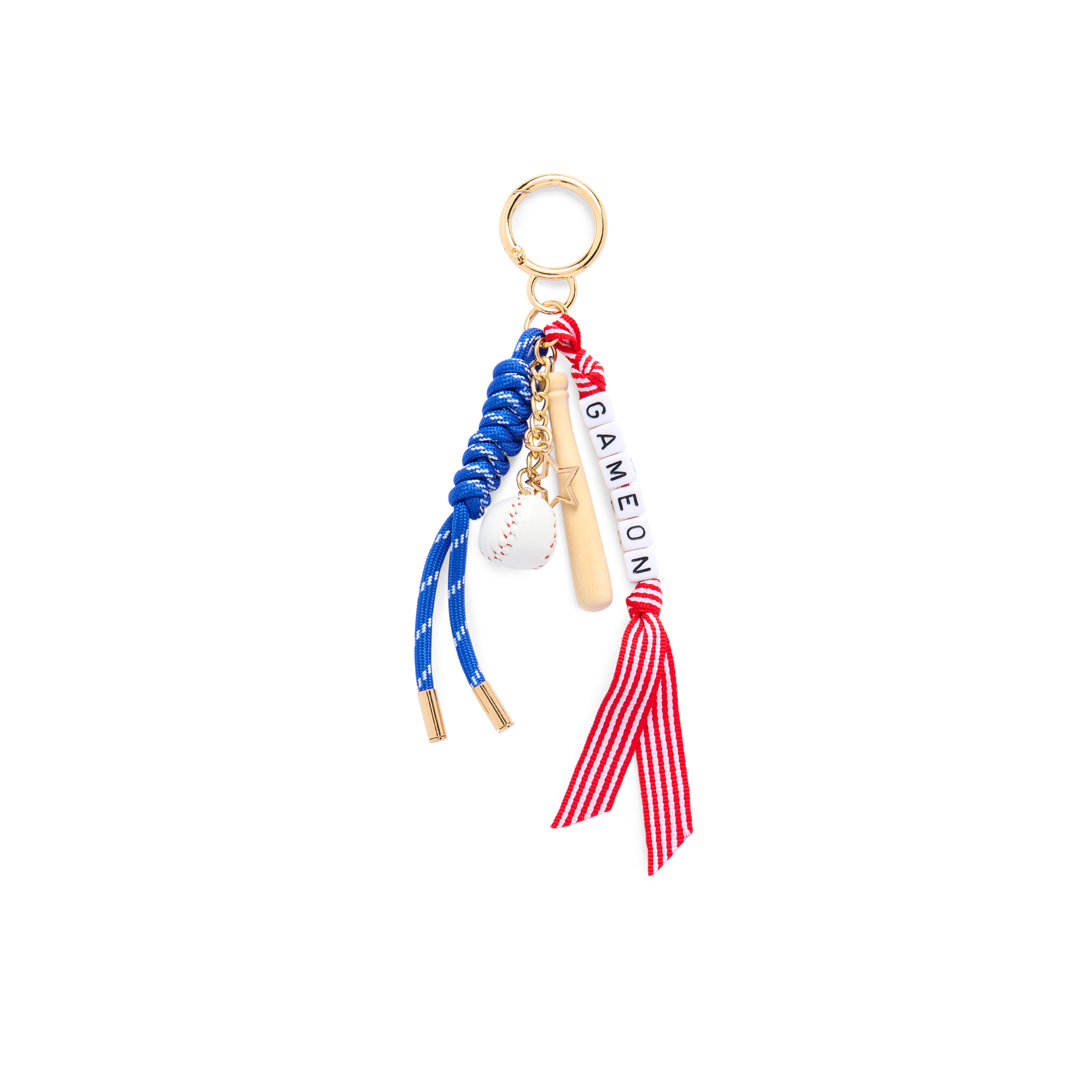 Picture of GAME ON BASEBALL BAG CHARM/KEY RING,BLUE