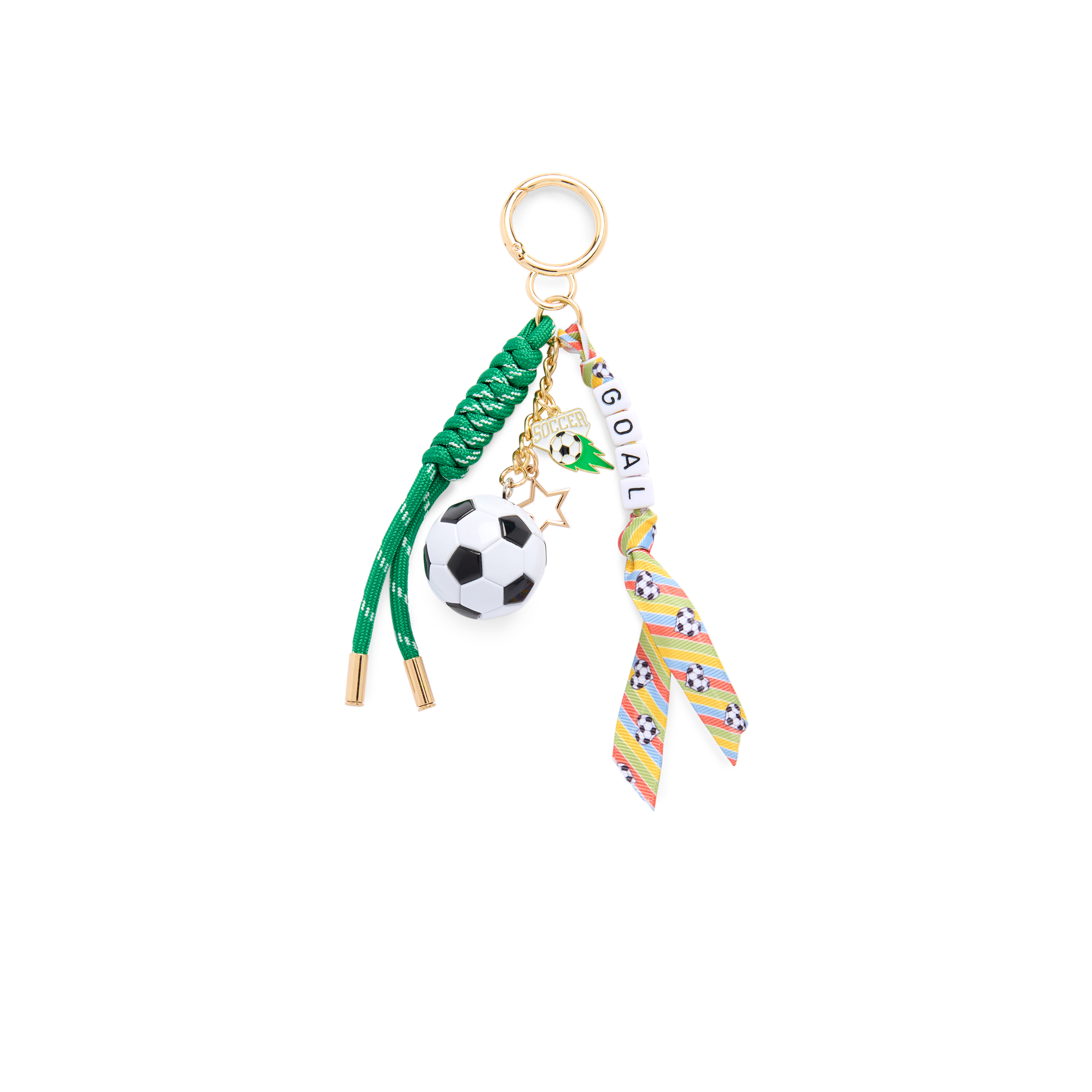 Picture of GOAL SOCCER BAG CHARM/KEY RING,GREEN