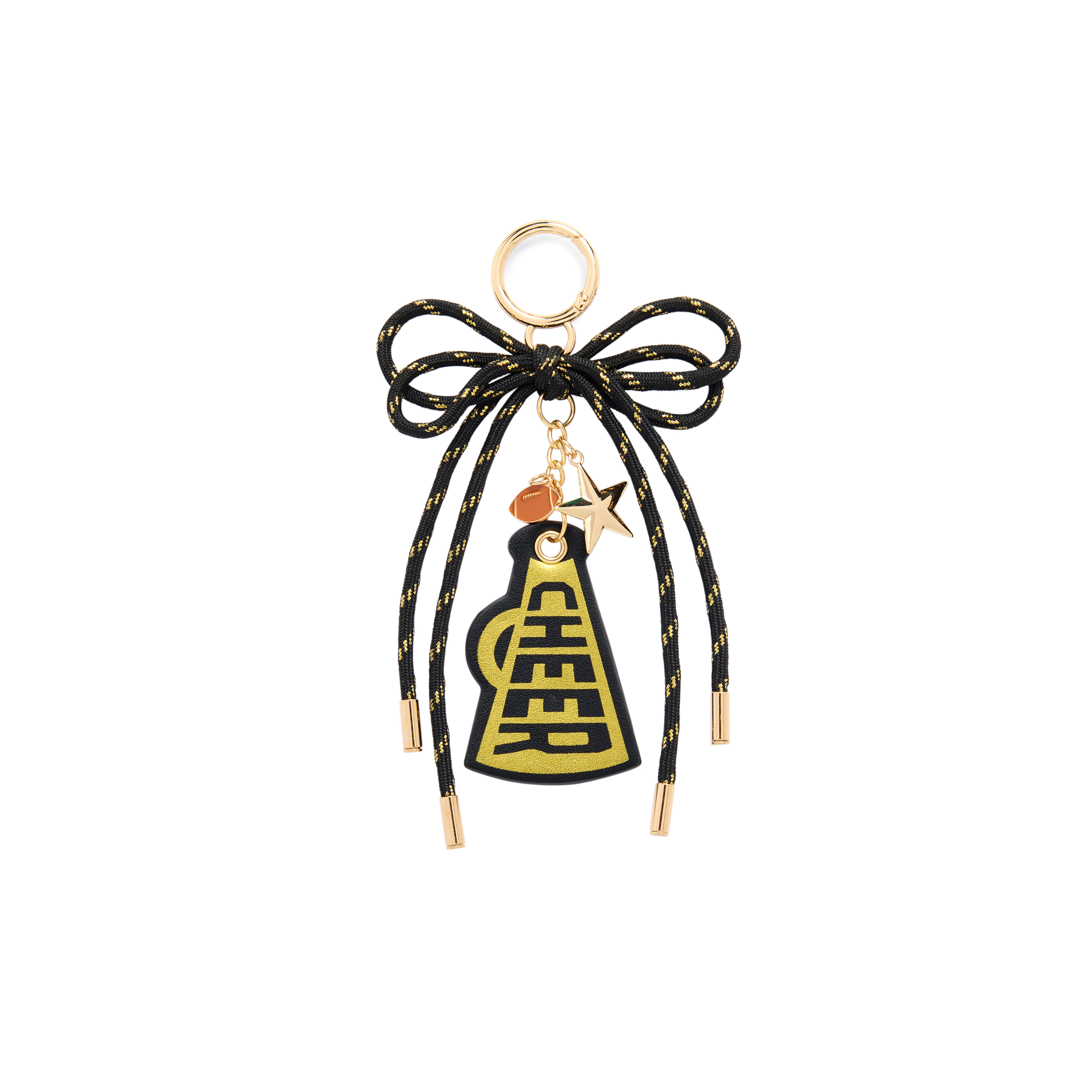 Picture of CHEER GAMEDAY BAG CHARM/KEY RING,BLACK