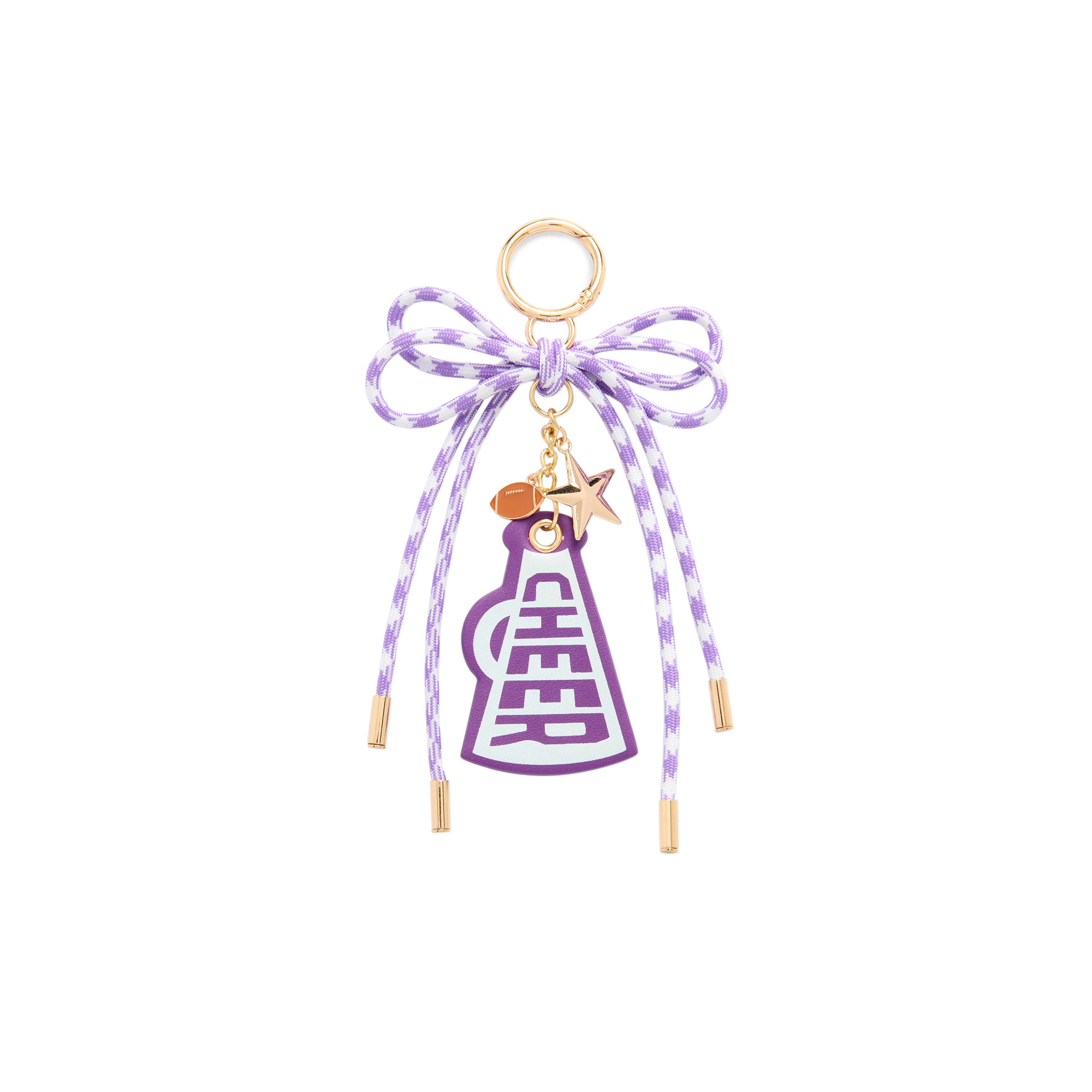 Picture of CHEER GAMEDAY BAG CHARM/KEY RING,PURPLE