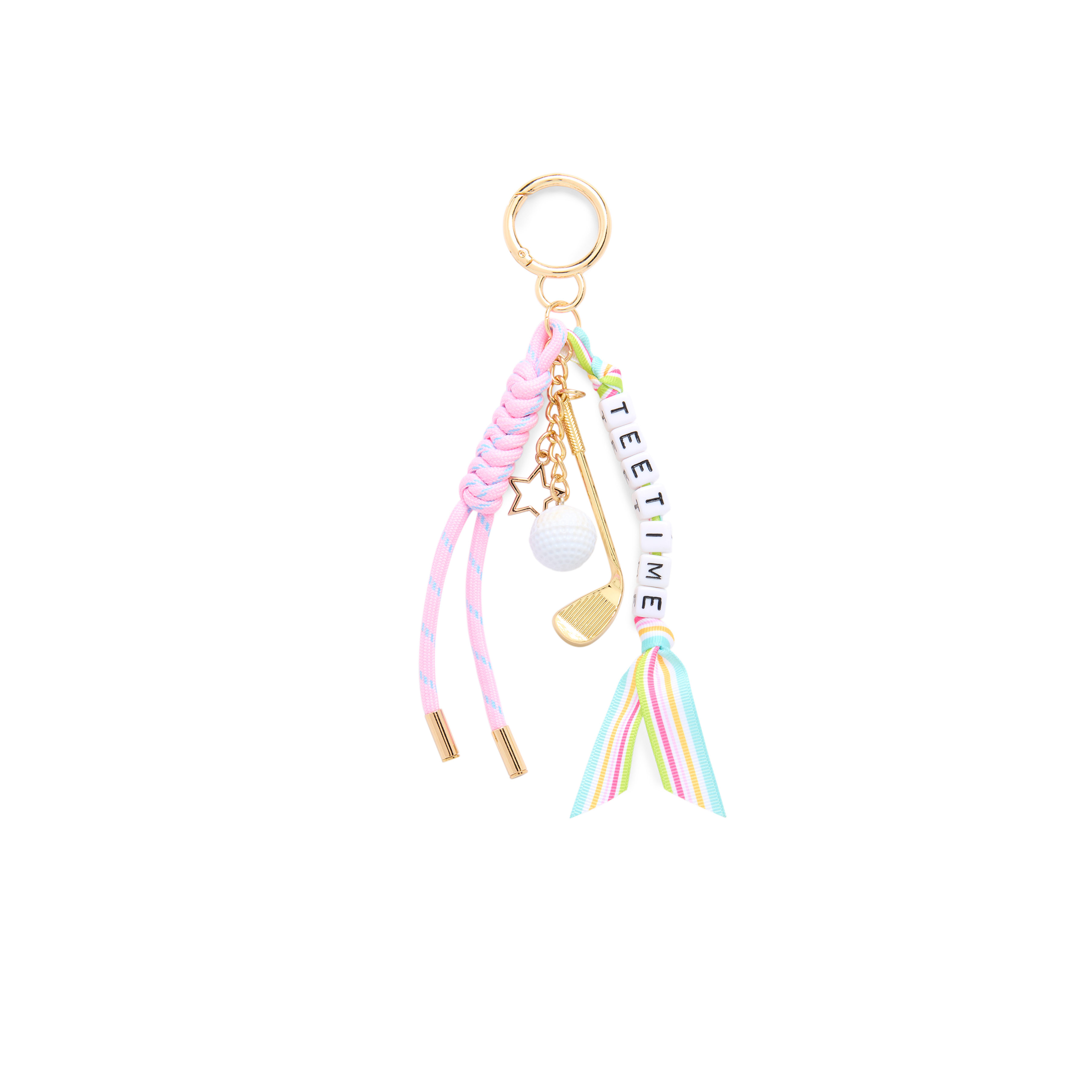Picture of TEE TIME GOLF BAG CHARM/KEY RING,PINK