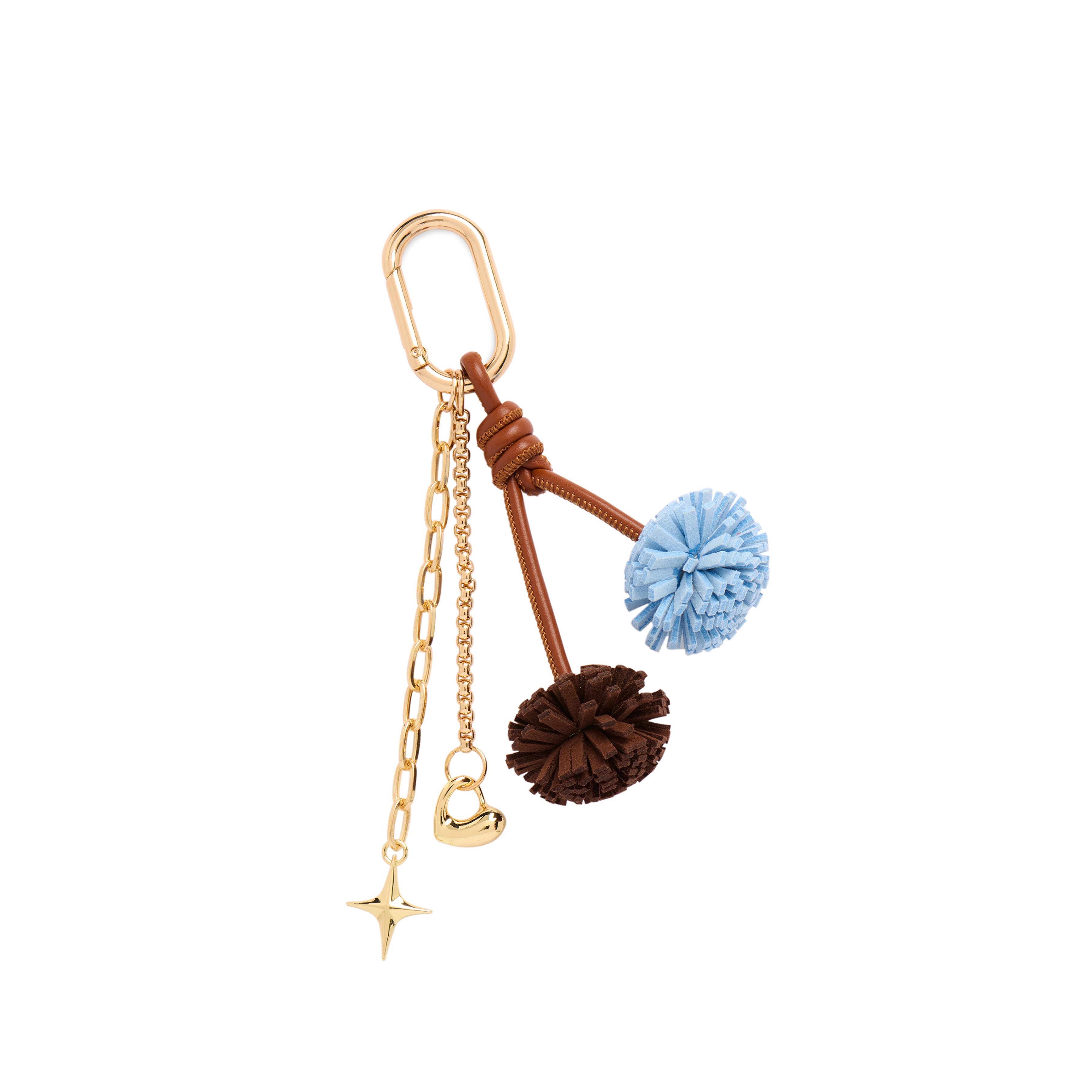 Picture of POM POM BAG CHARM/KEY RING,BROWN