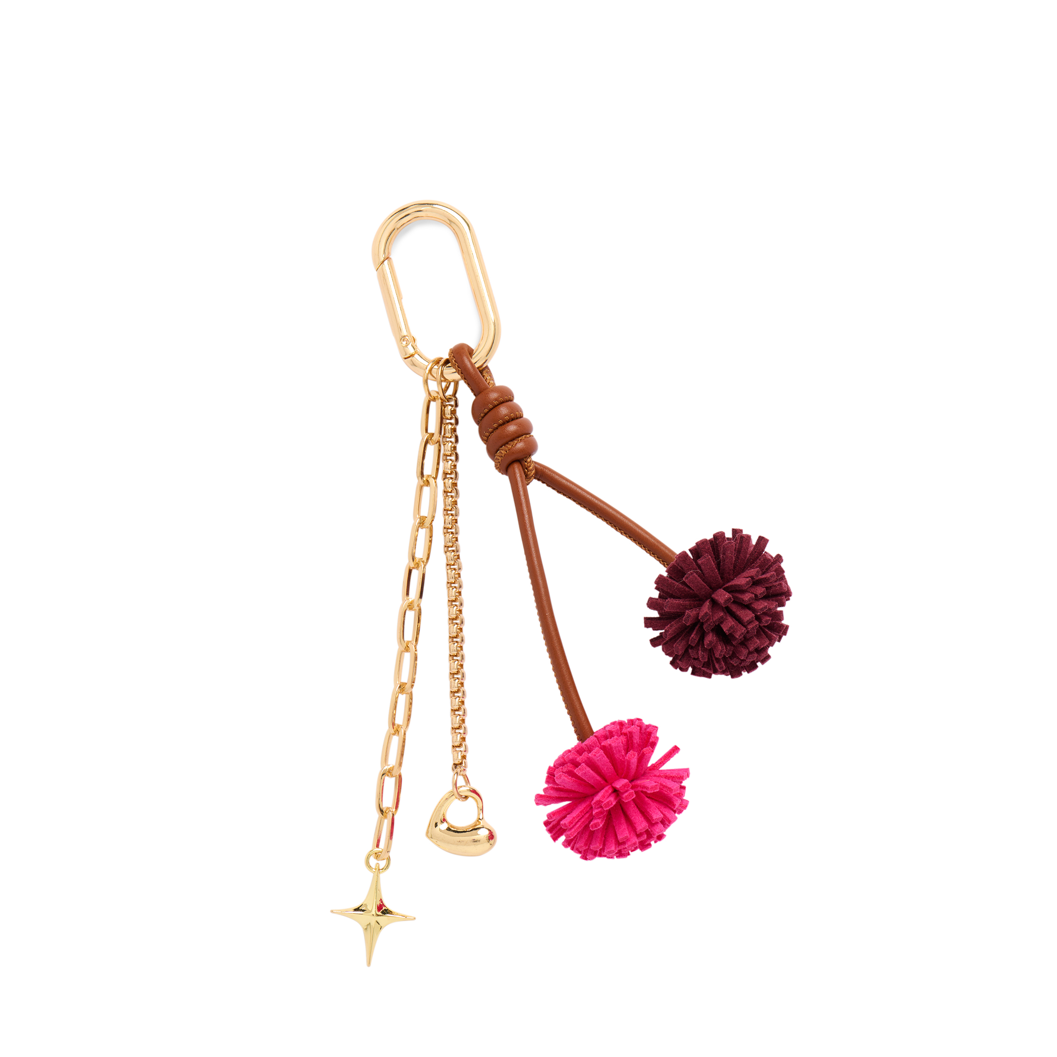 Picture of POM POM BAG CHARM/KEY RING,FUCHSIA