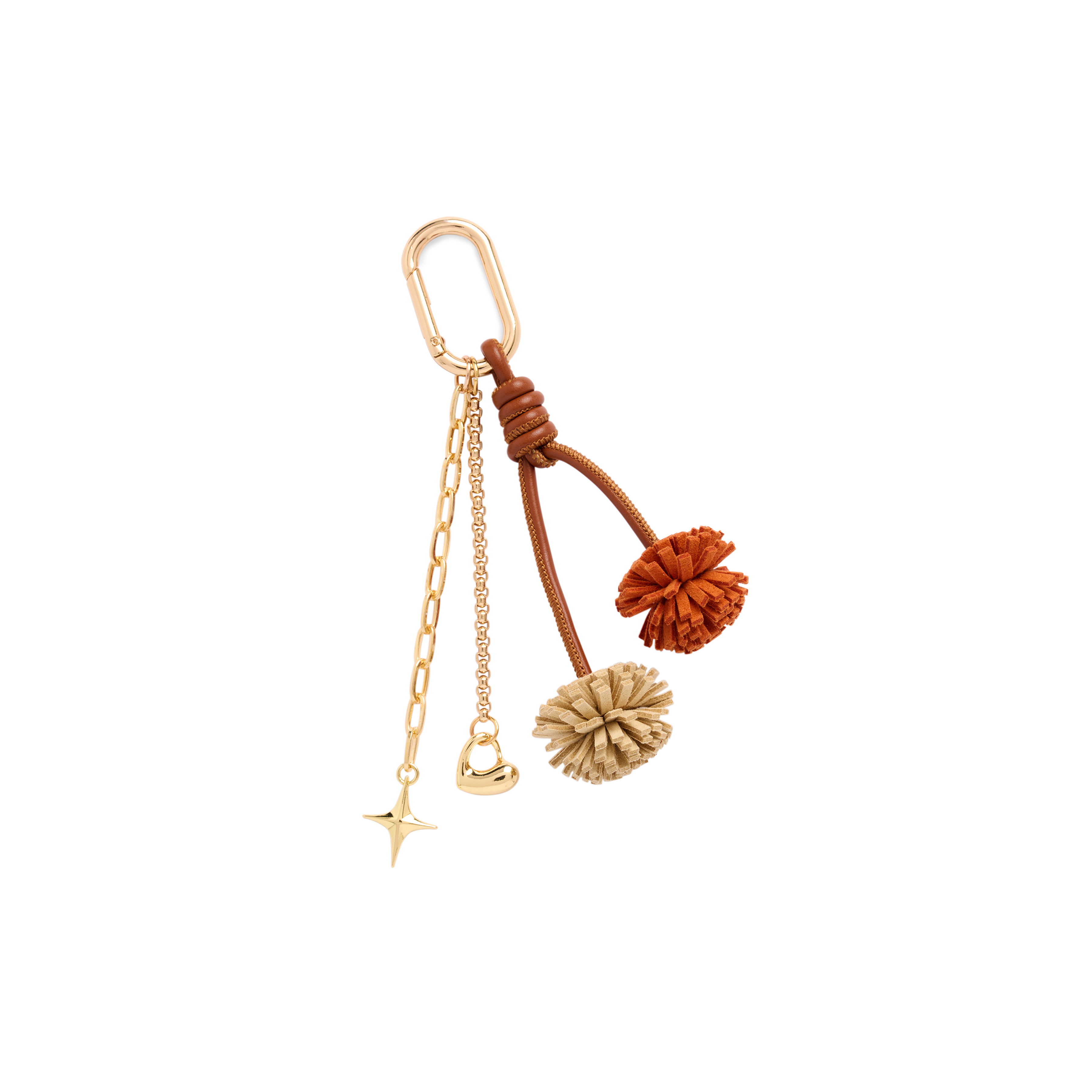Picture of POM POM BAG CHARM/KEY RING,IVORY