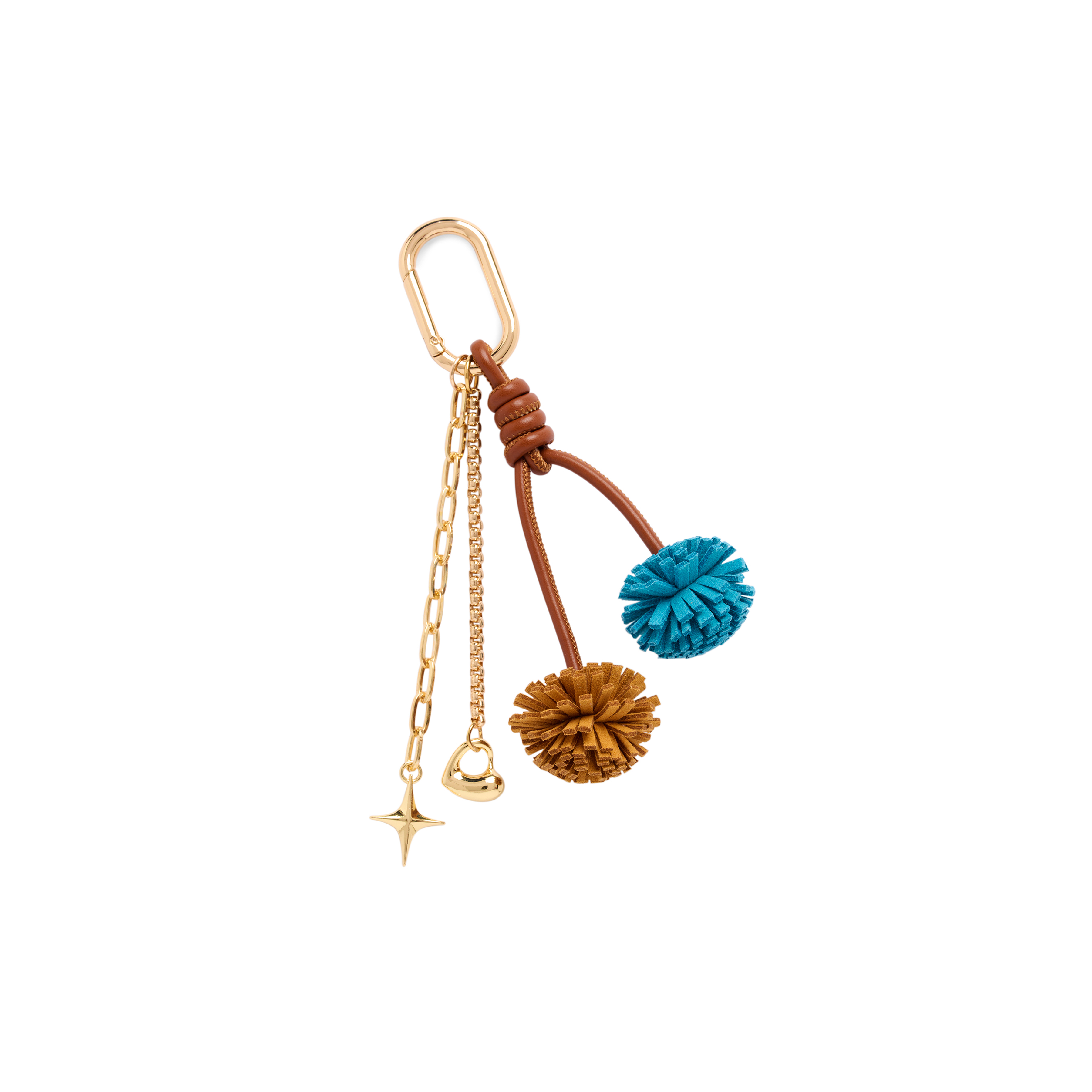 Picture of POM POM BAG CHARM/KEY RING,MUSTARD