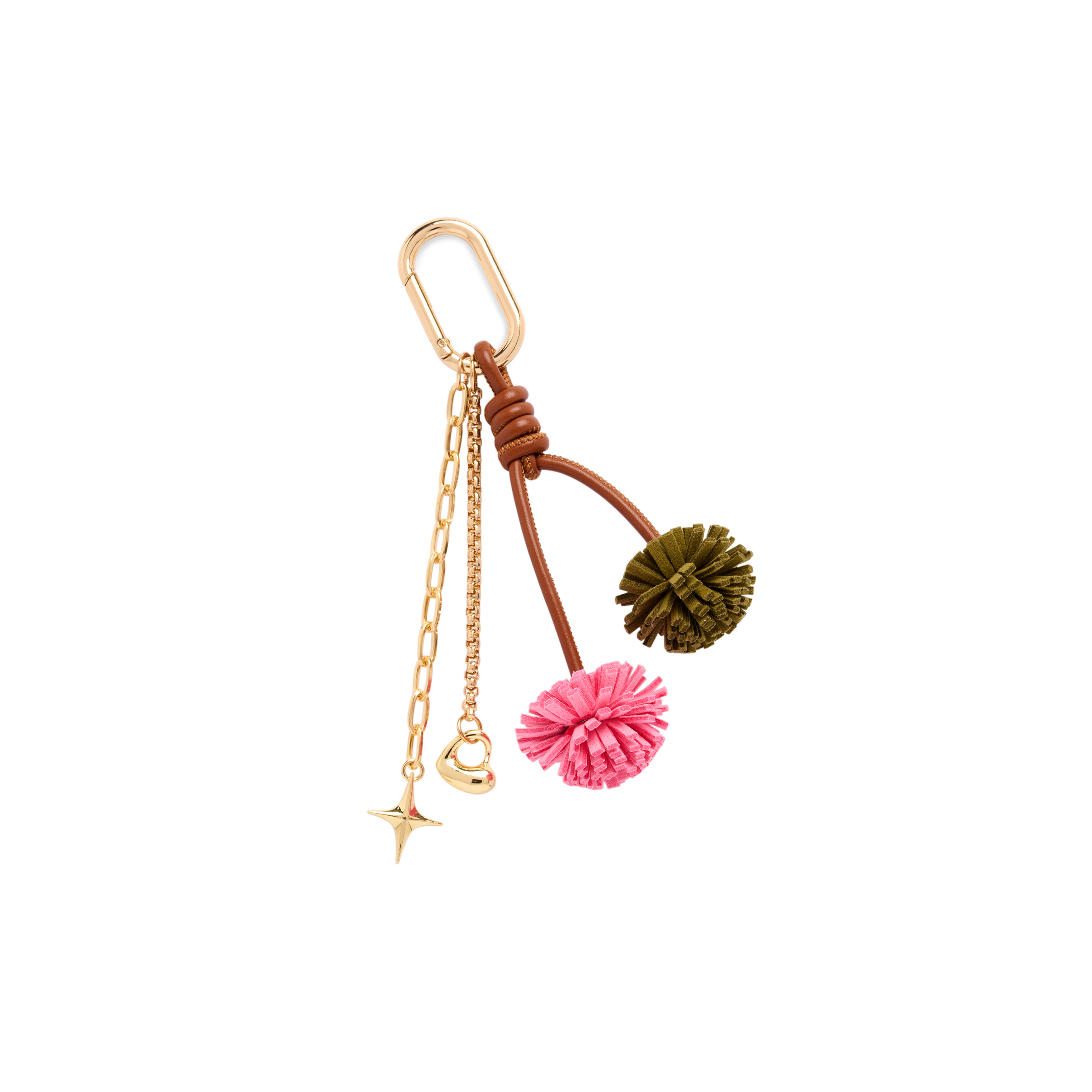 Picture of POM POM BAG CHARM/KEY RING,PINK