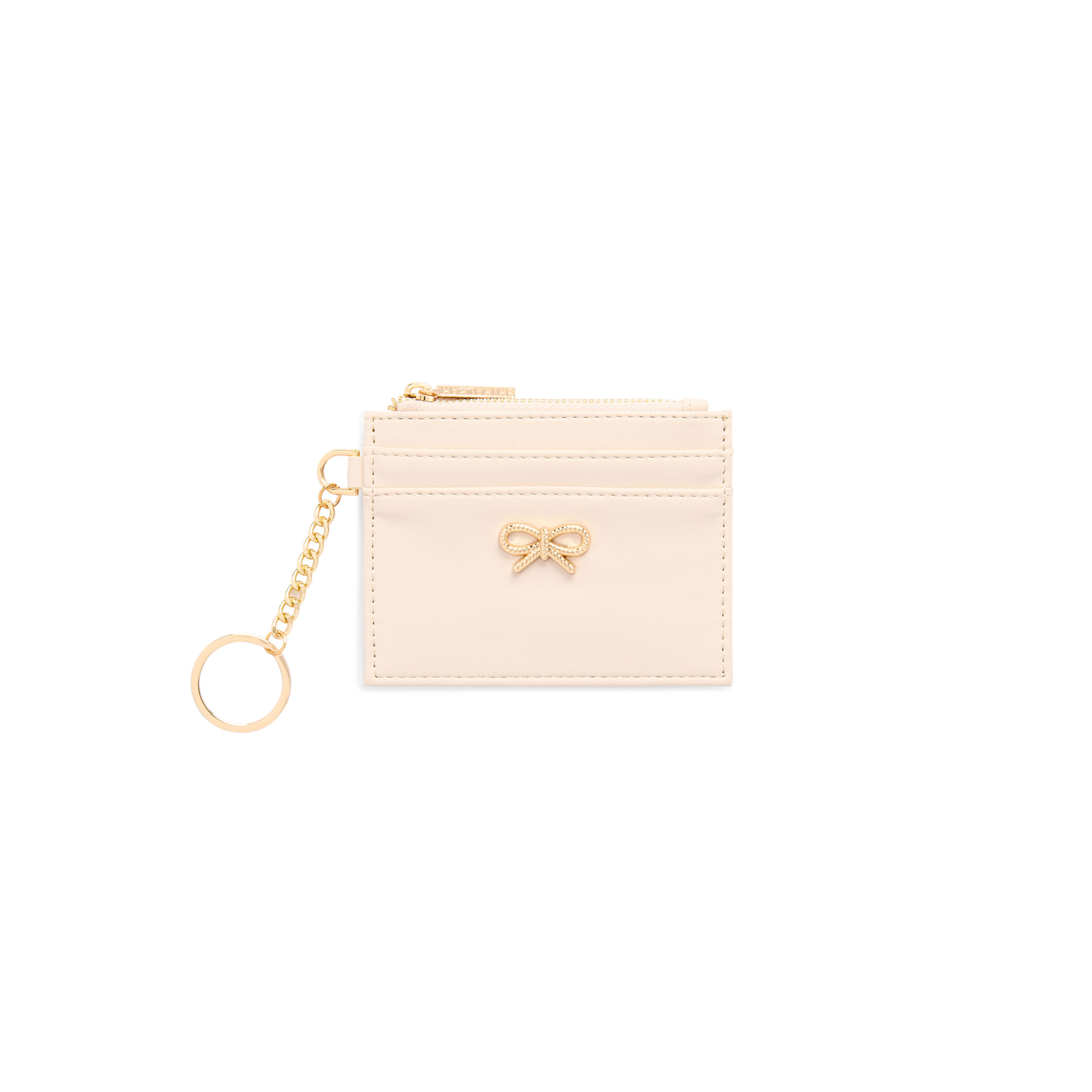 Picture of BOW CARD CASE/KEY RING,IVORY