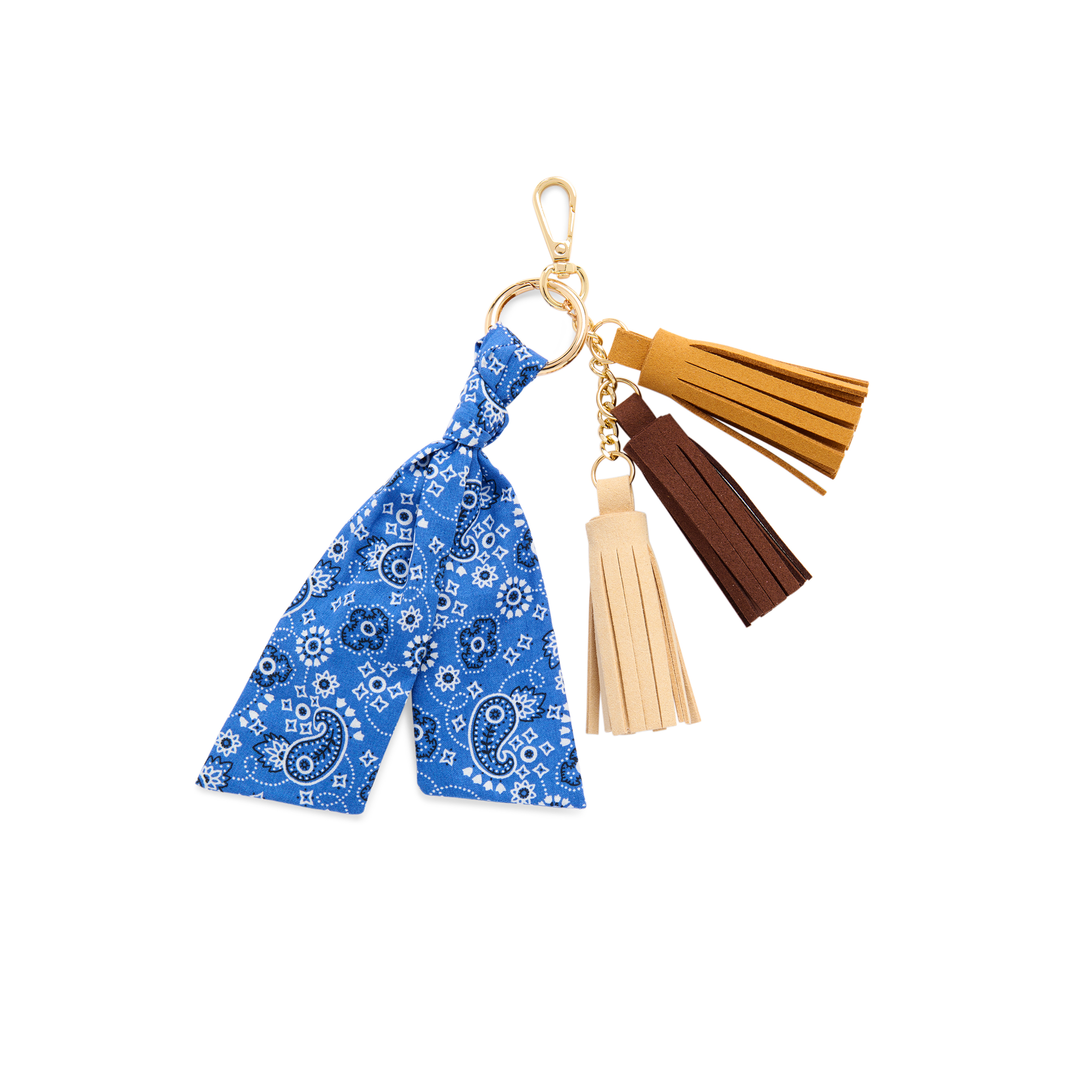 Picture of PAISLEY BAG CHARM/KEY RING,BLUE