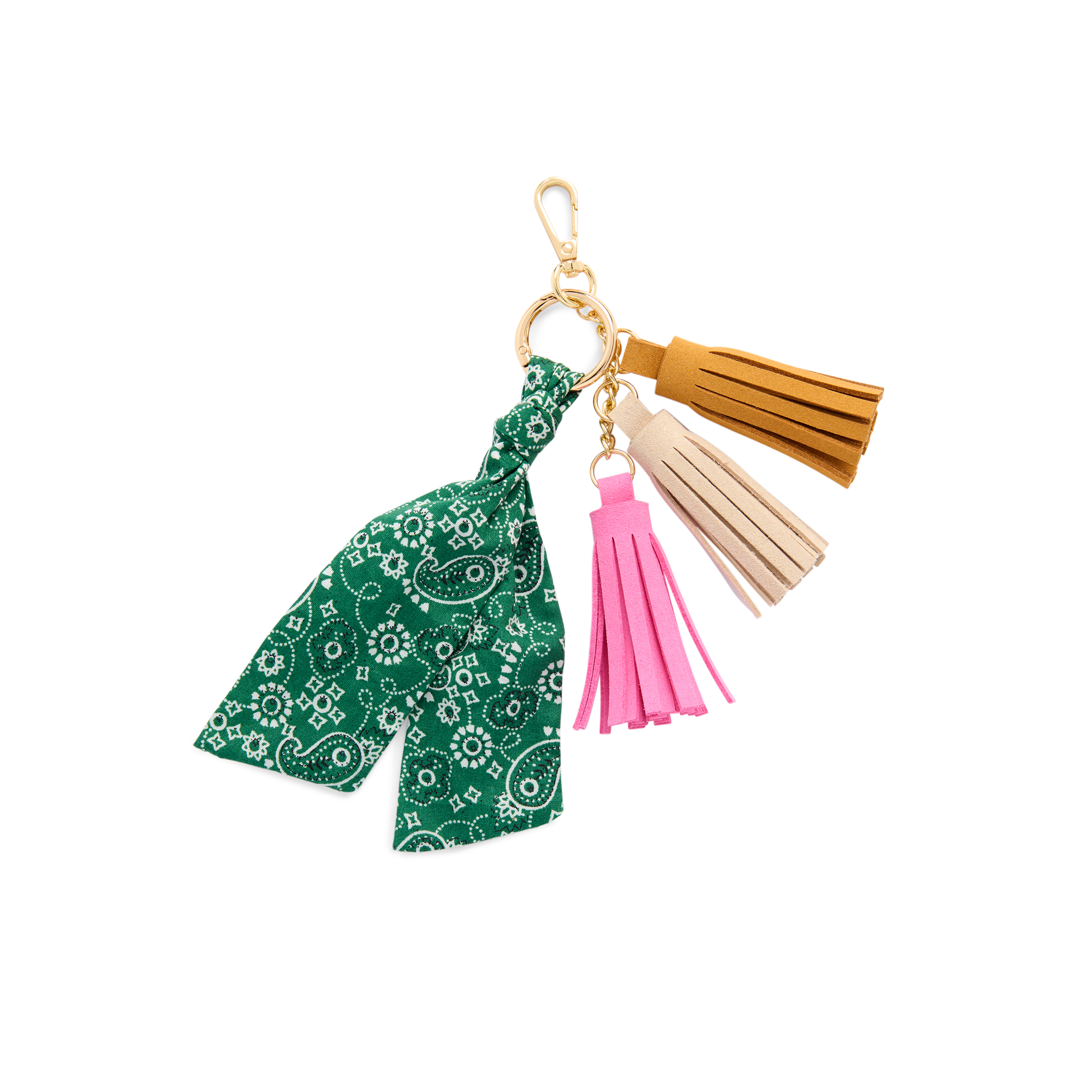 Picture of PAISLEY BAG CHARM/KEY RING,GREEN