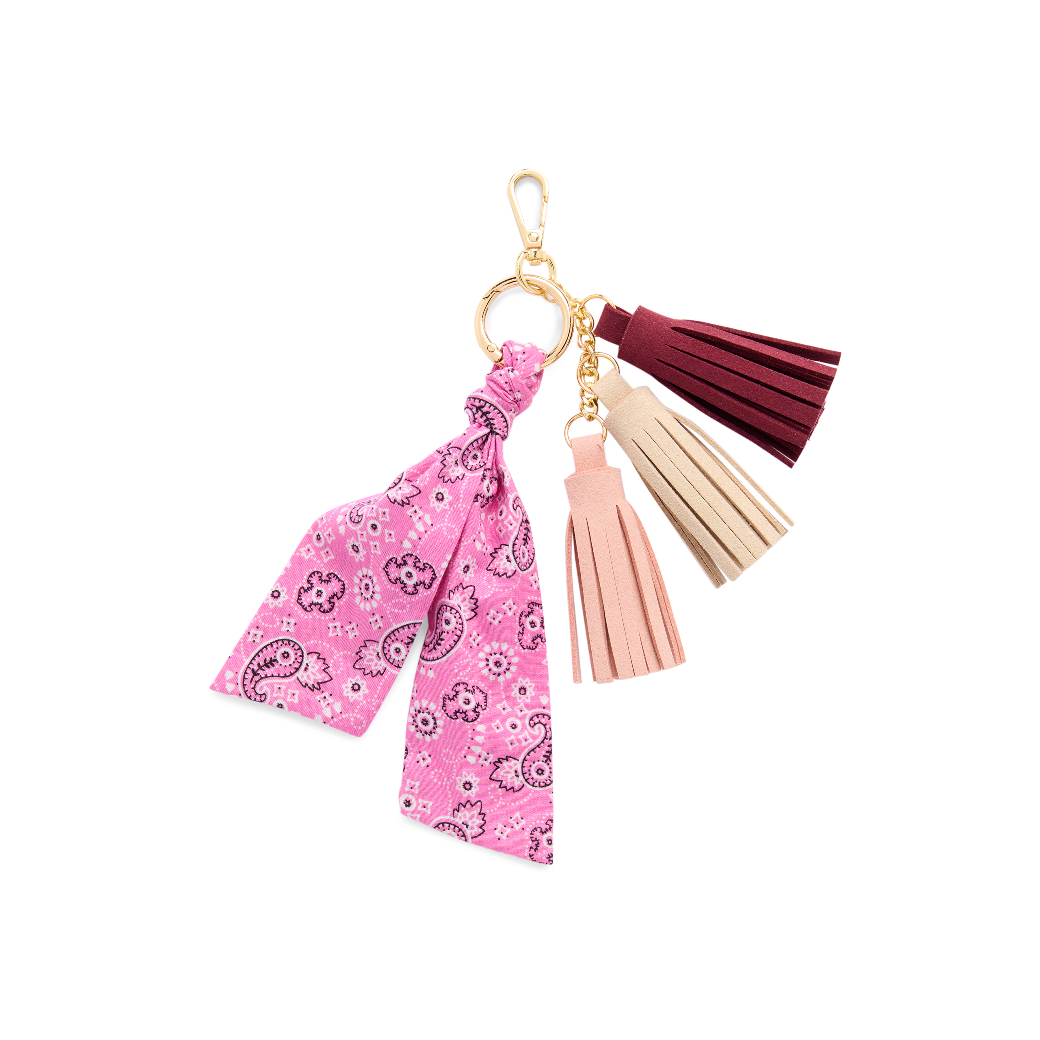 Picture of PAISLEY BAG CHARM/KEY RING,PINK