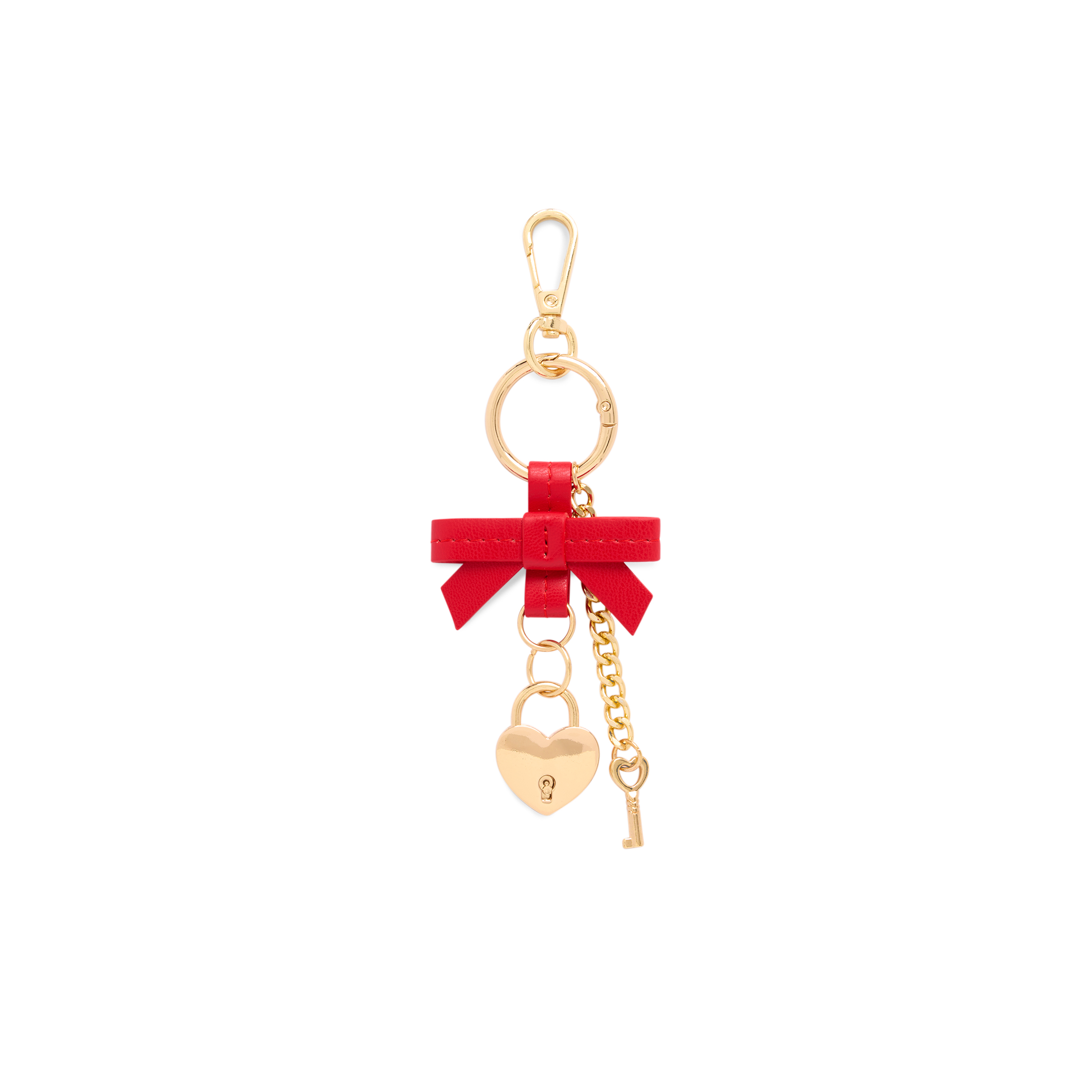Picture of HEART LOCKET BAG CHARM/KEY RING,RED