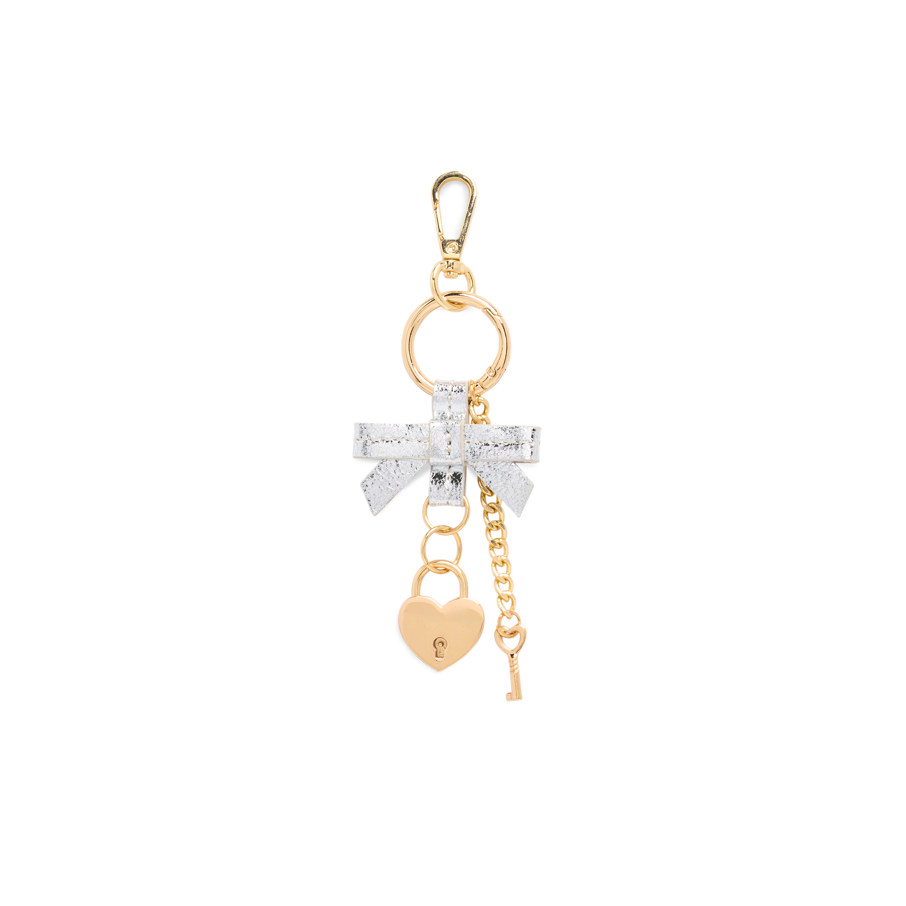 Picture of HEART LOCKET BAG CHARM/KEY RING,SILVER