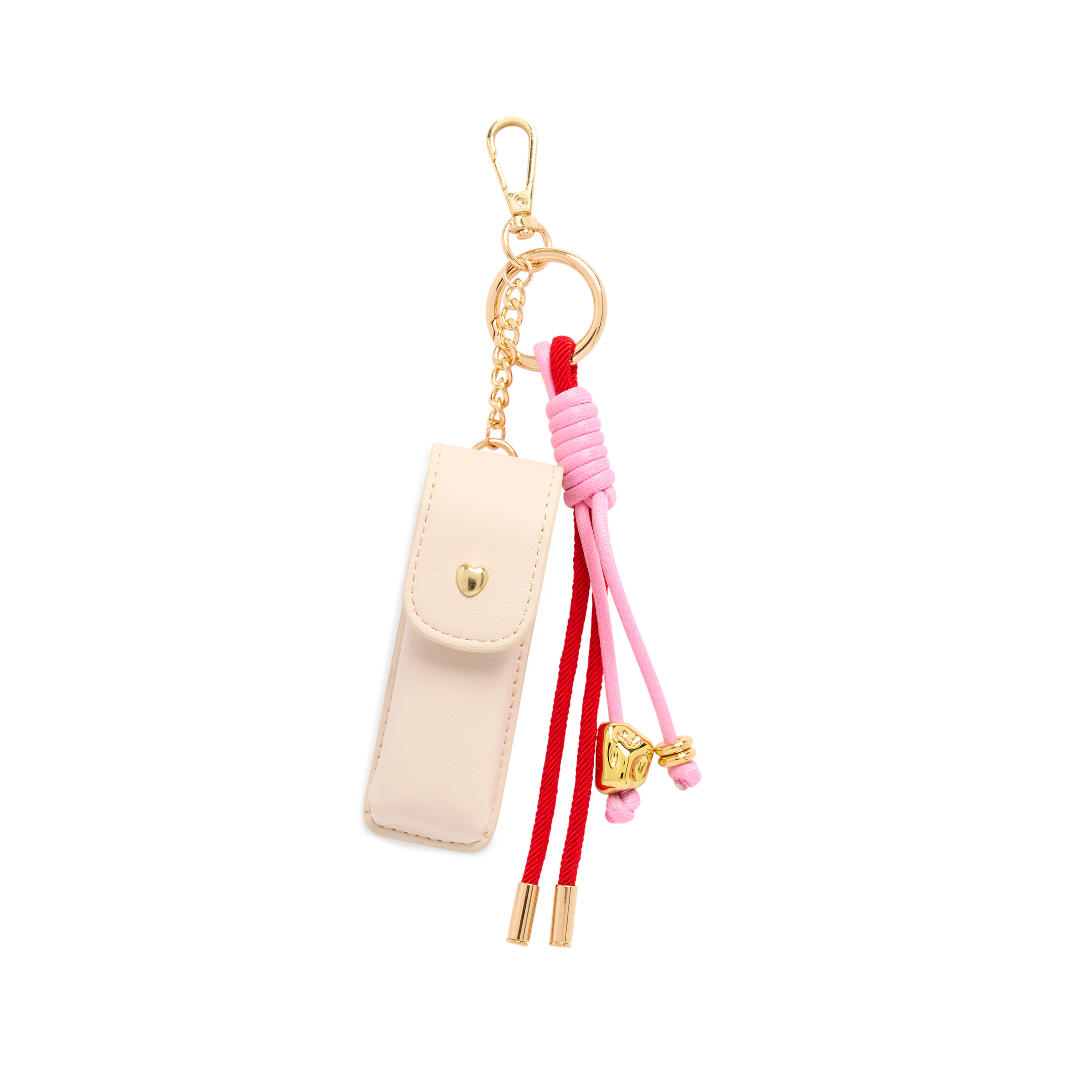 Picture of LIPSTICK CASE BAG CHARM/KEY RING,IVORY