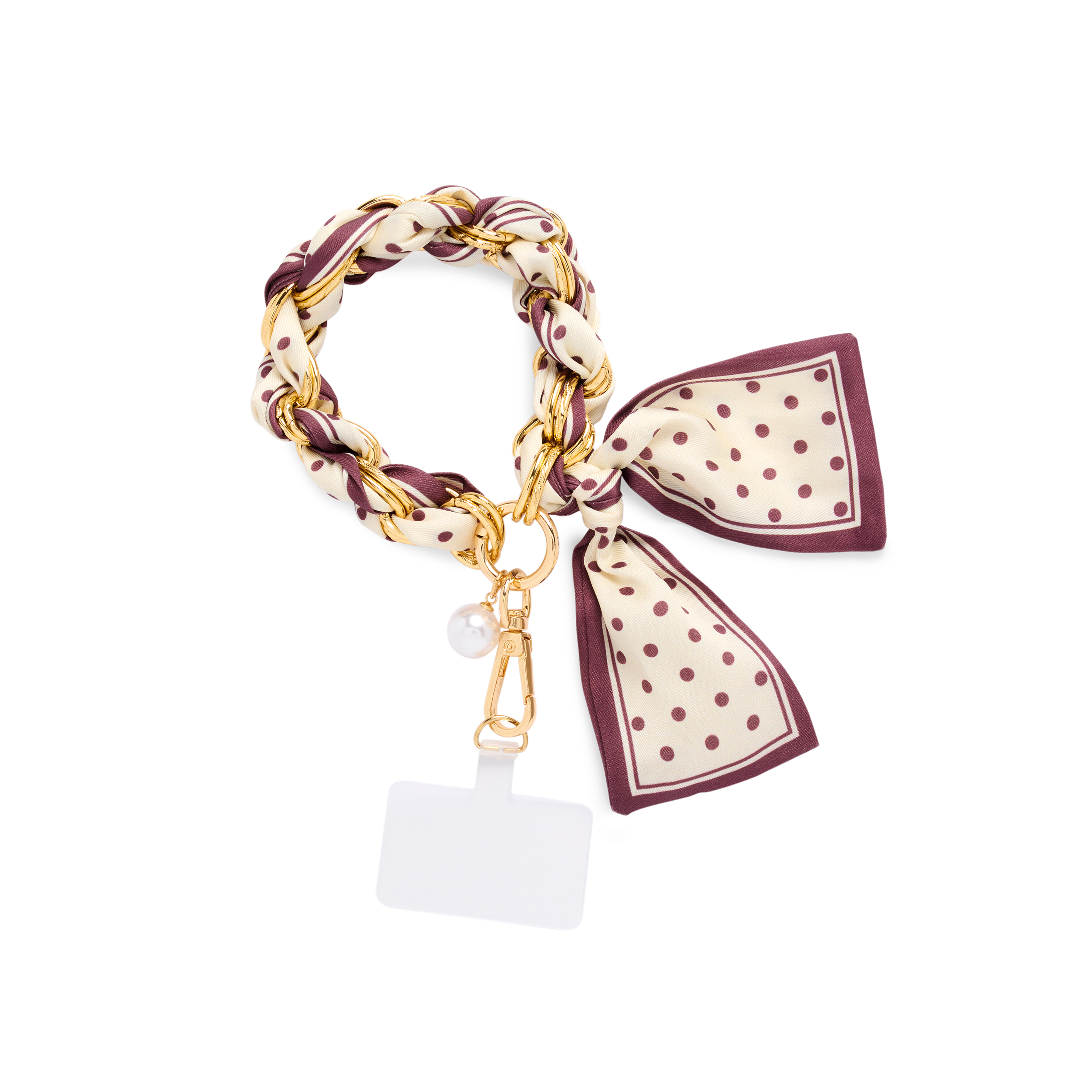 Picture of DOTS PHONE WRISTLET,BROWN