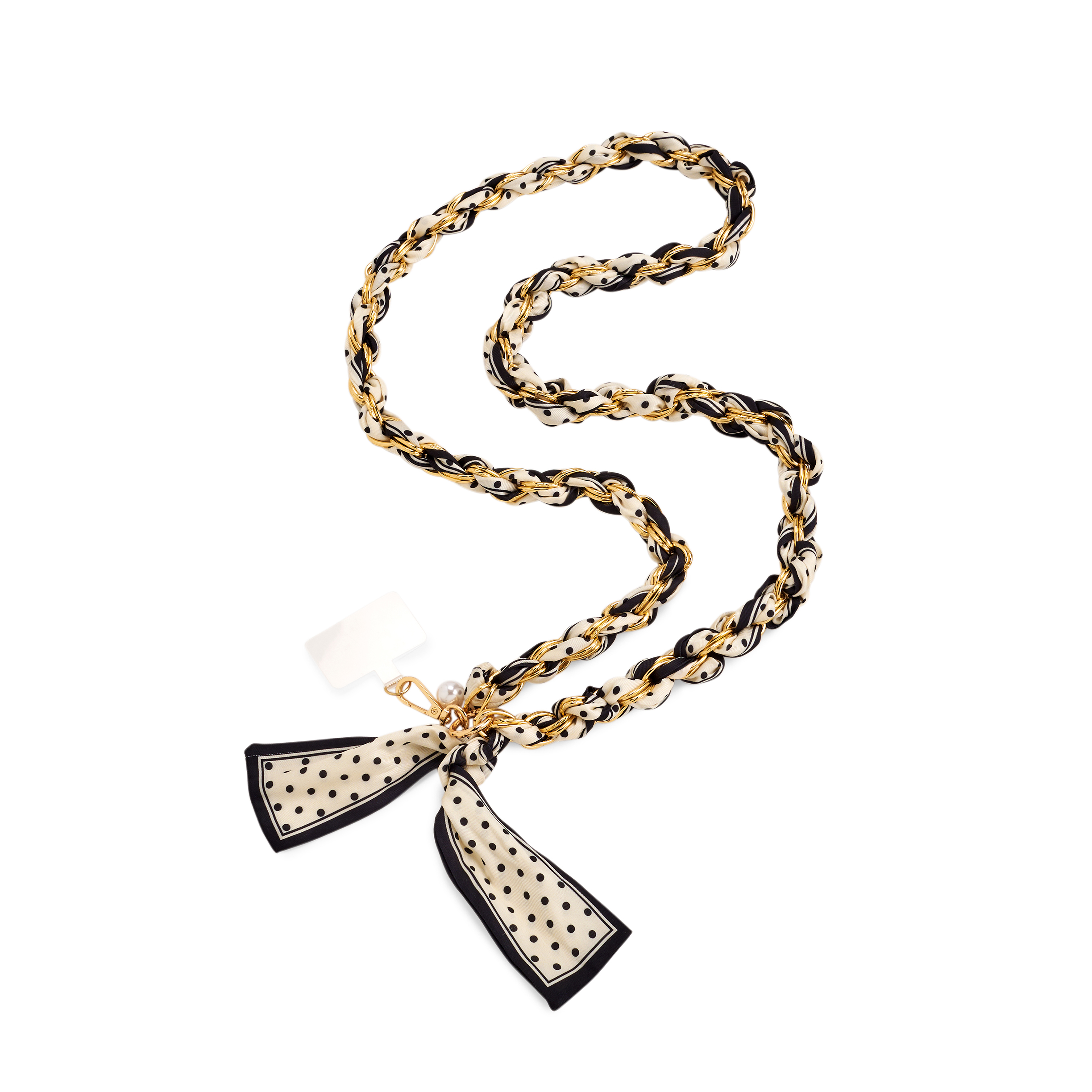 Picture of DOTS CROSS-BODY PHONE CHAIN,BLACK