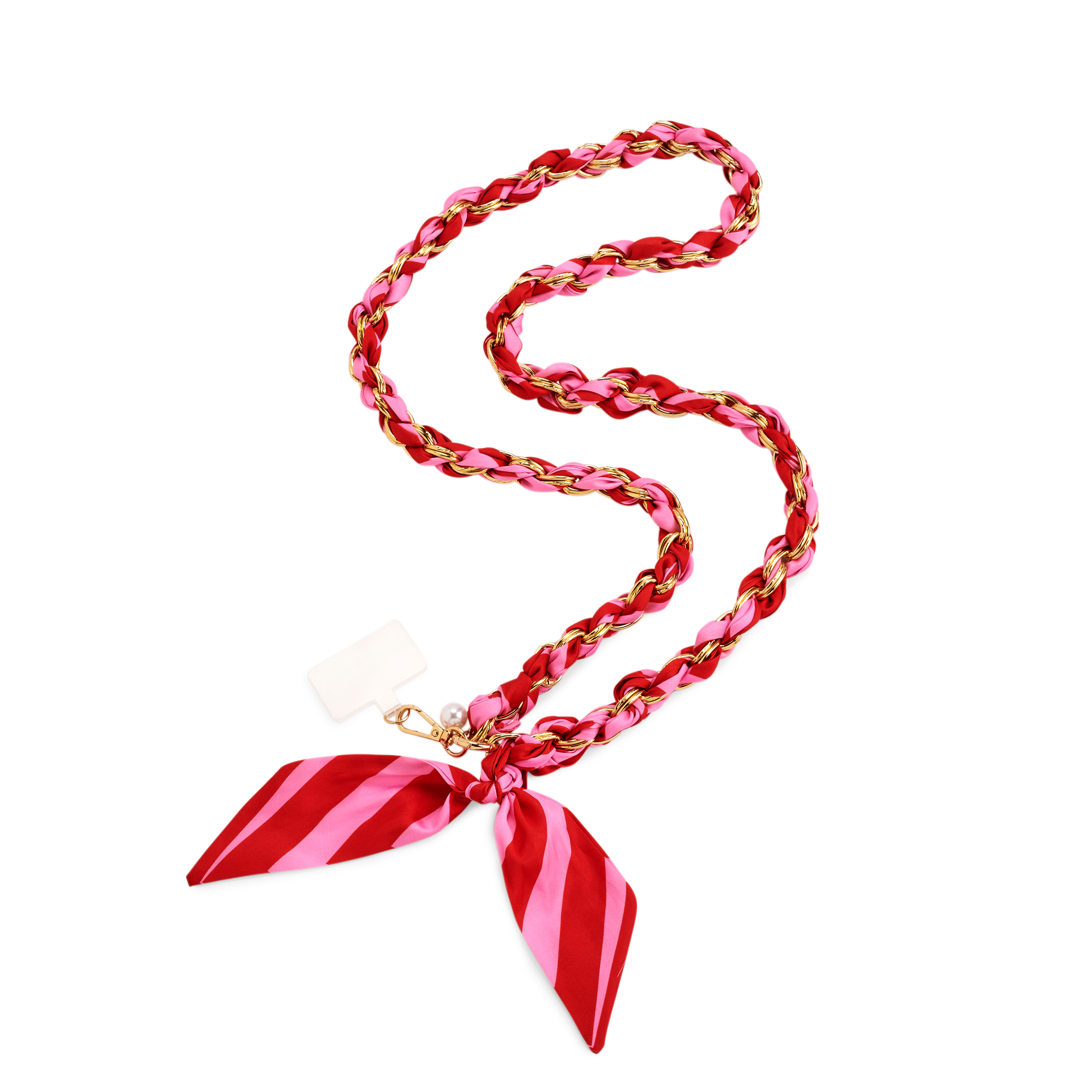 Picture of STRIPES CROSS-BODY PHONE CHAIN,PINK