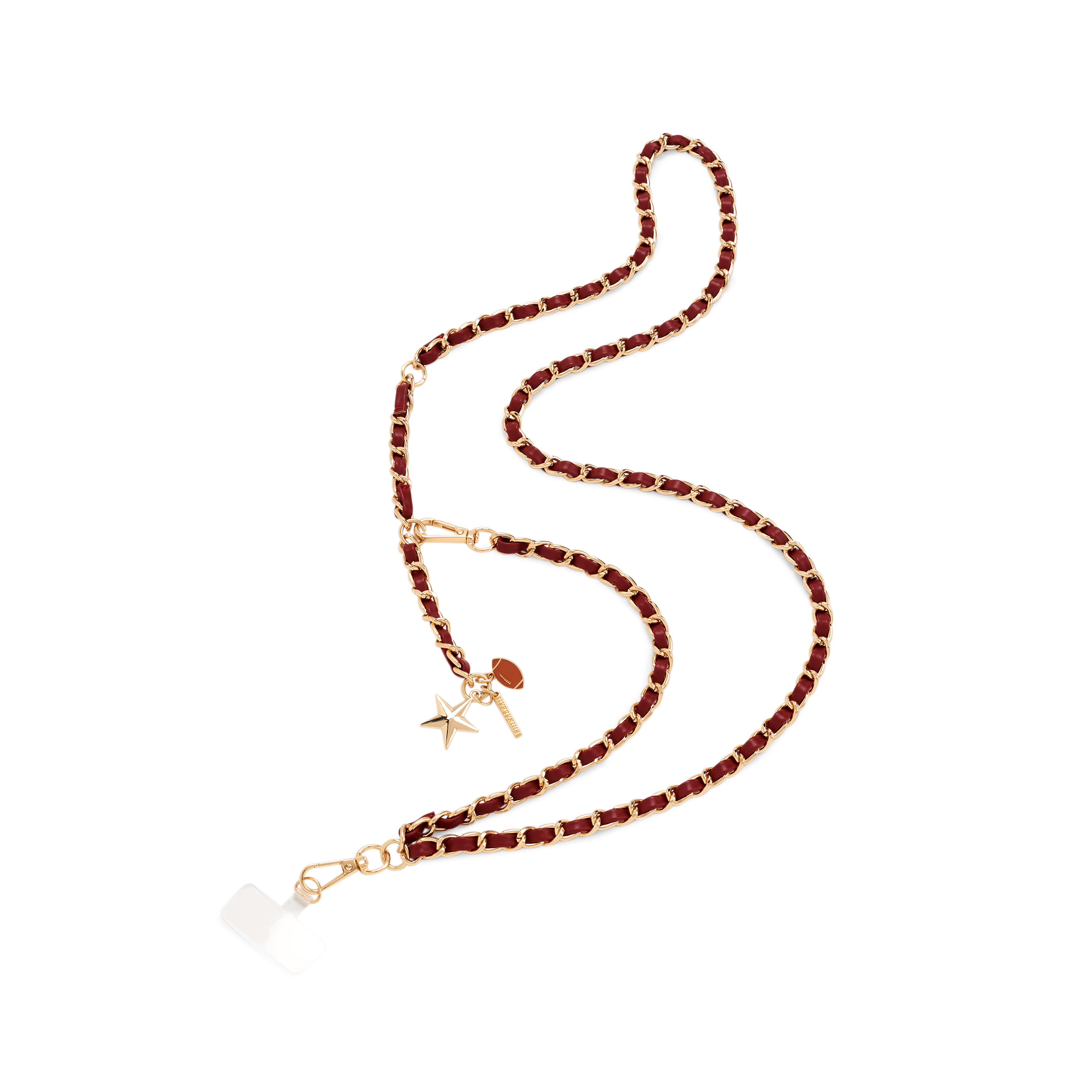 Picture of TAYLOR CROSS-BODY PHONE CHAIN,BURGUNDY