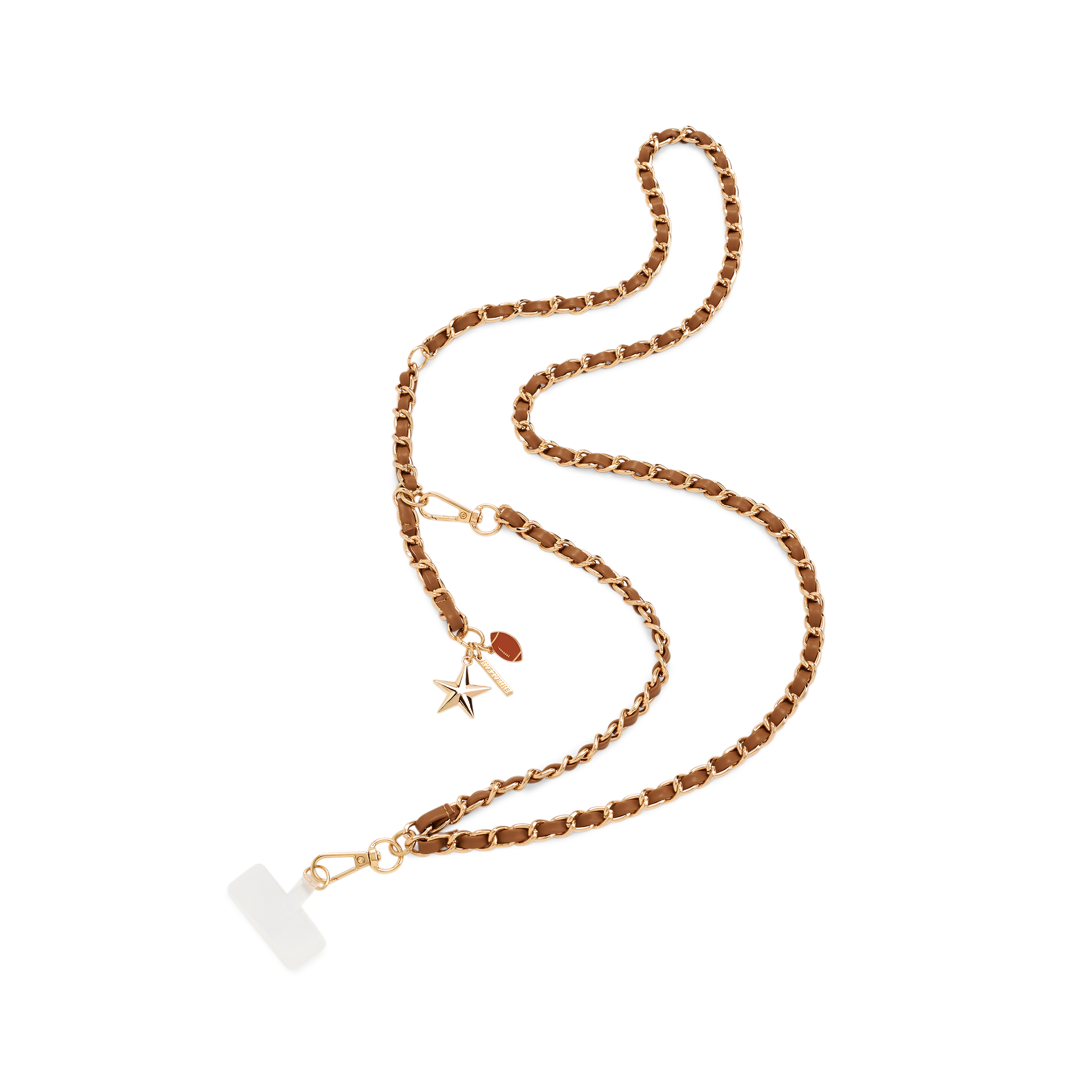 Picture of TAYLOR CROSS-BODY PHONE CHAIN,TAN