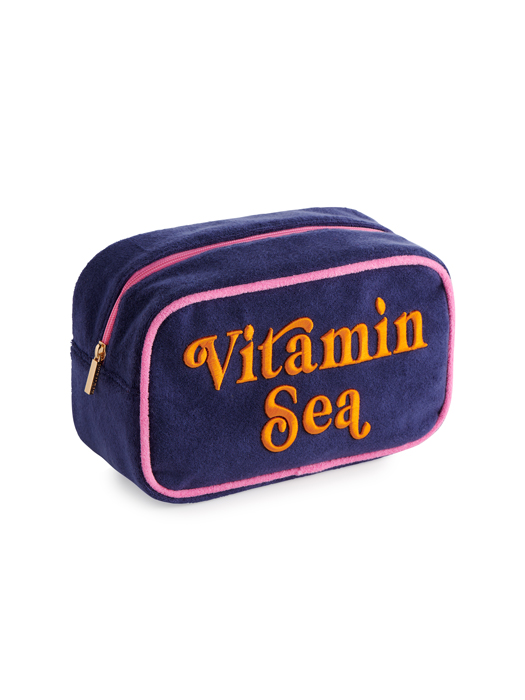 Picture of CABANA "VITAMIN SEA" MEDIUM ZIP POUCH, NAVY
