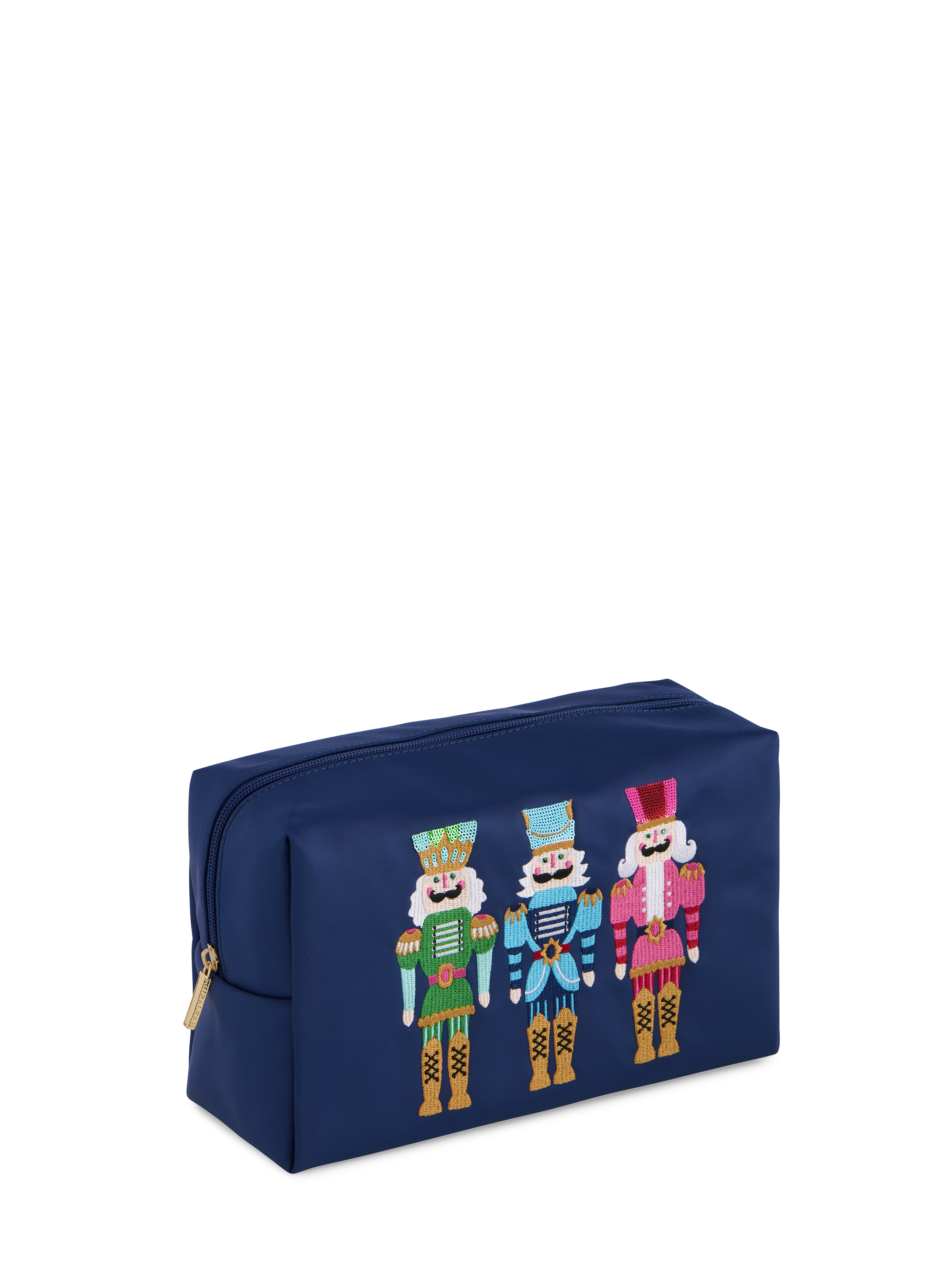 Picture of CARA NUTCRACKER ZIP POUCH, NAVY