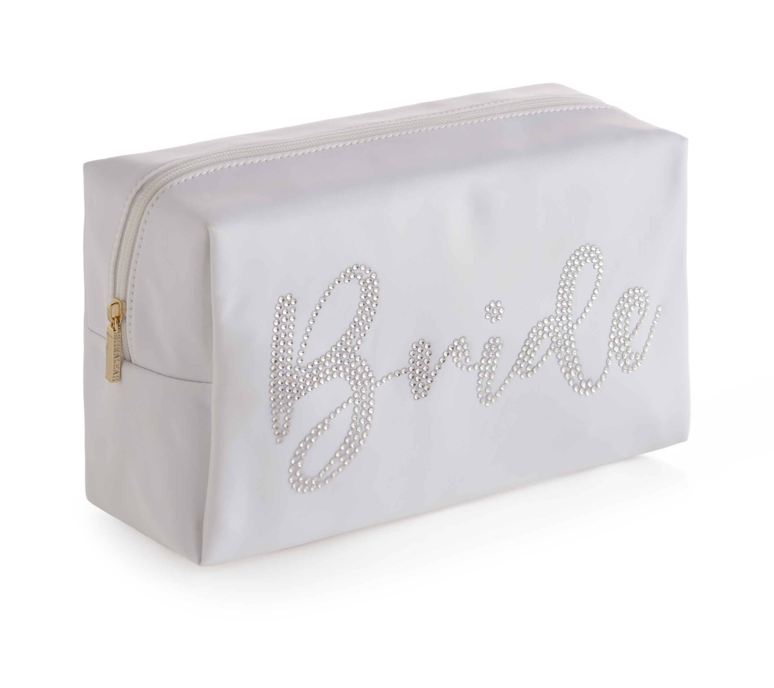 Picture of "BRIDE" LARGE ZIP POUCH, WHITE