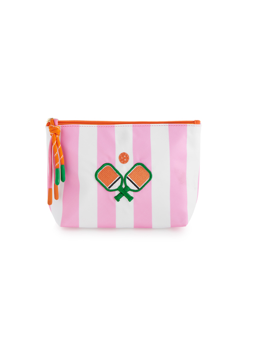 Picture of STRIPE PADDLES MEDIUM ZIP POUCH, MULTI