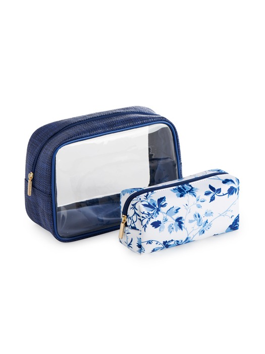 Picture of PRETTY SET OF 2 COSMETIC CASES, BLUE