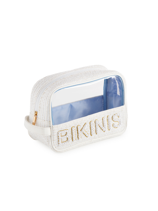 Picture of PEARL "BIKINIS" ZIP POUCH, WHITE