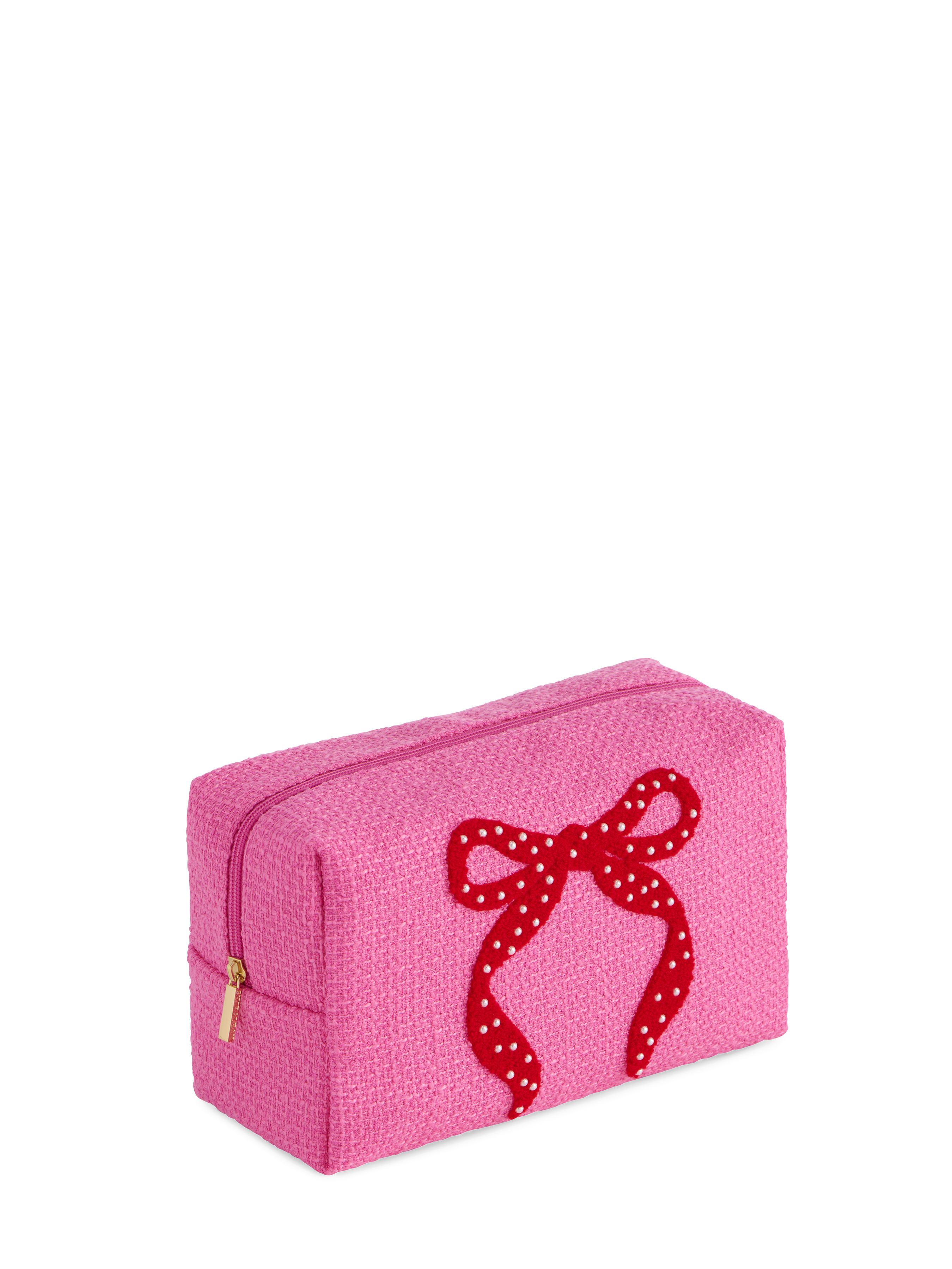 Picture of MARA BOW LARGE ZIP POUCH, PINK