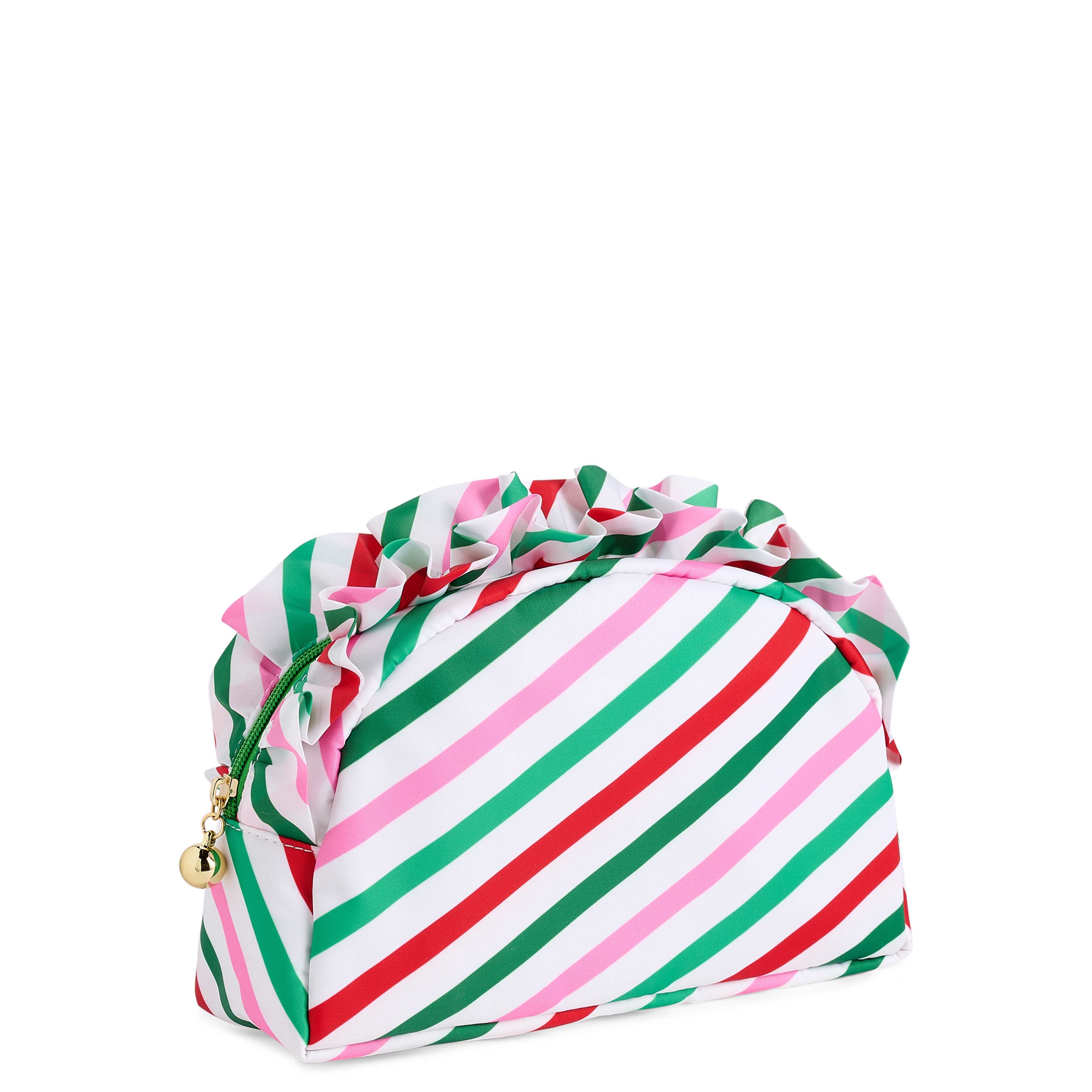 Picture of CANDY STRIPES L RUFFLE ZIP POUCH,MULTI