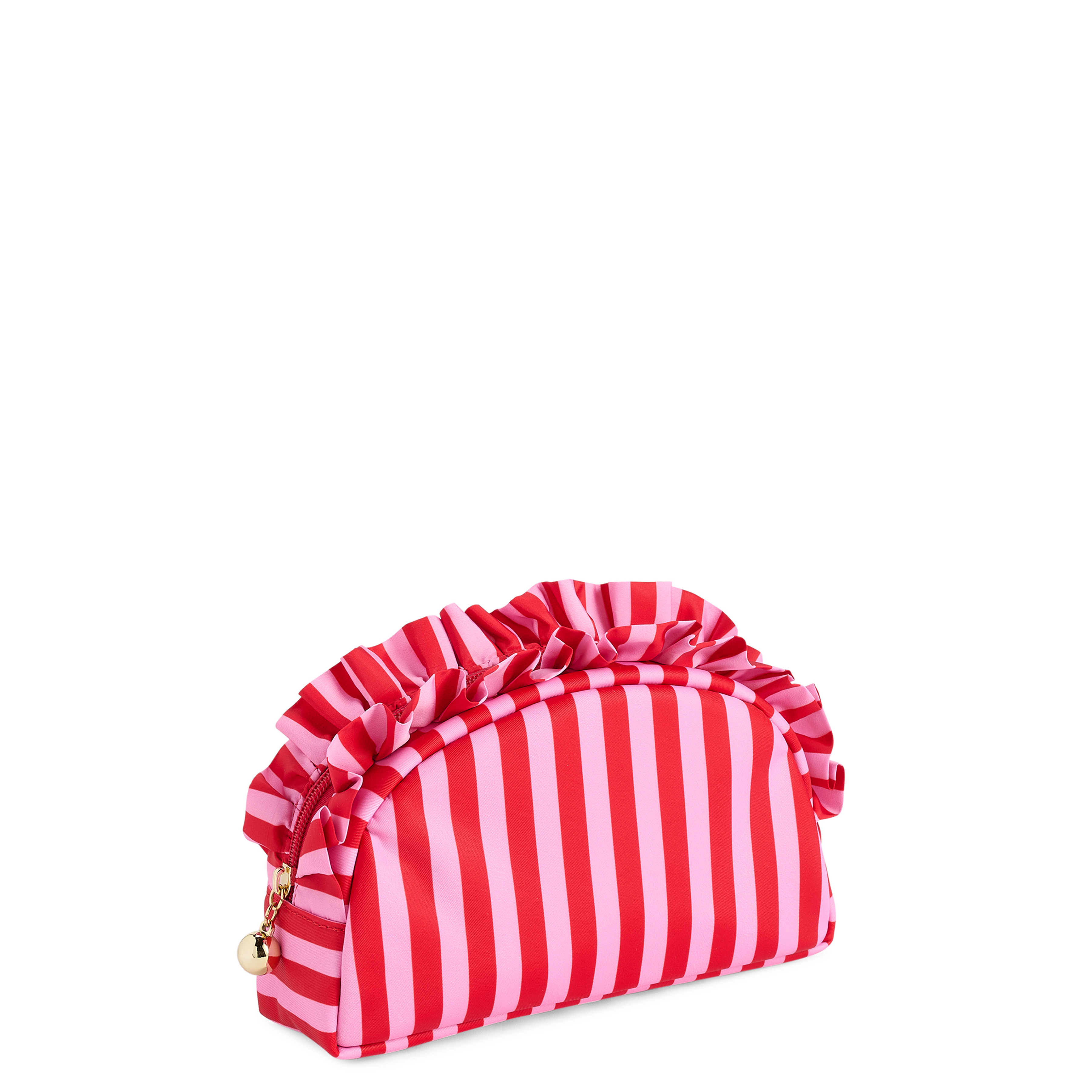 Picture of STRIPE RUFFLE S ZIP POUCH,RED