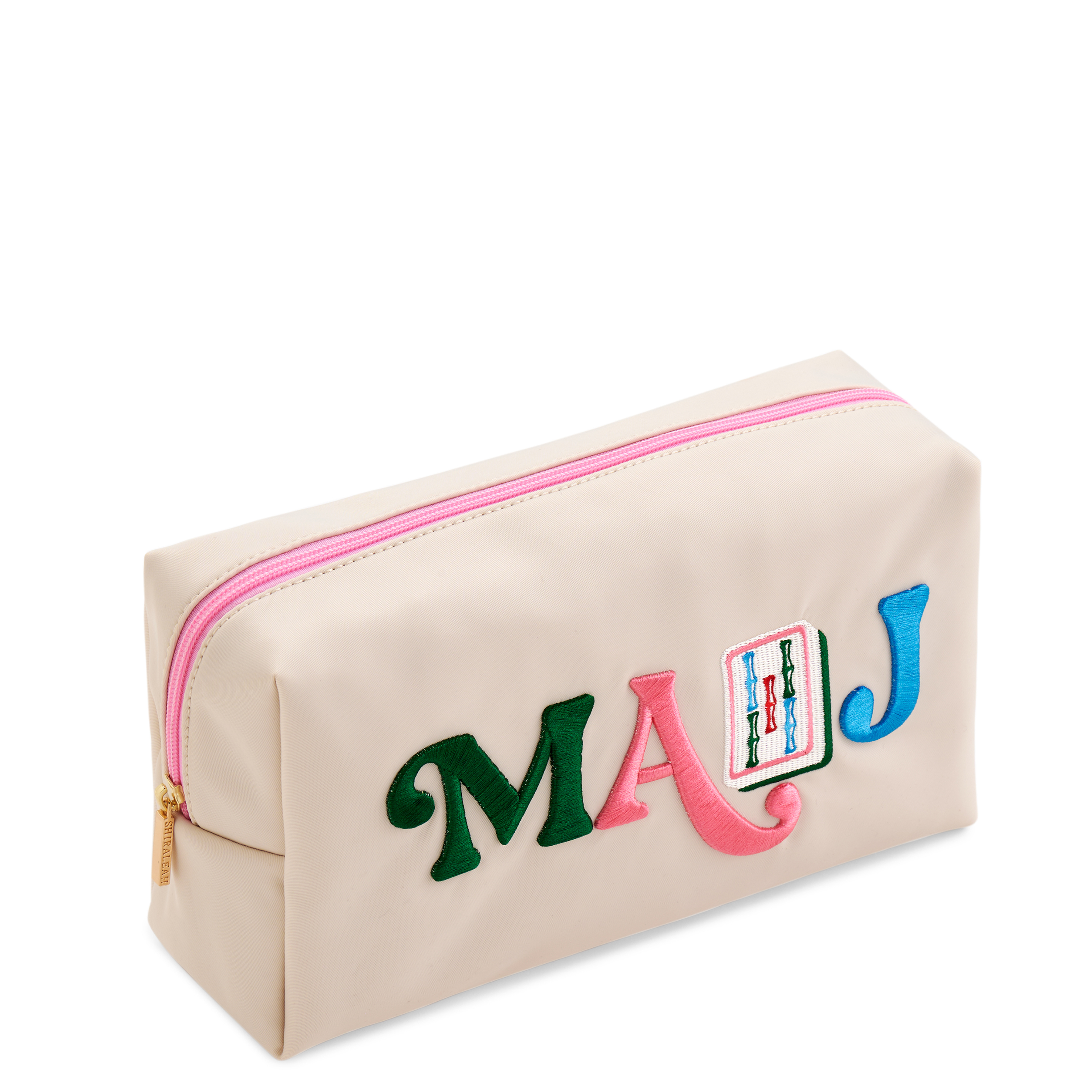 Picture of "MAHJ" MAHJONG TILES ZIP POUCH,BEIGE