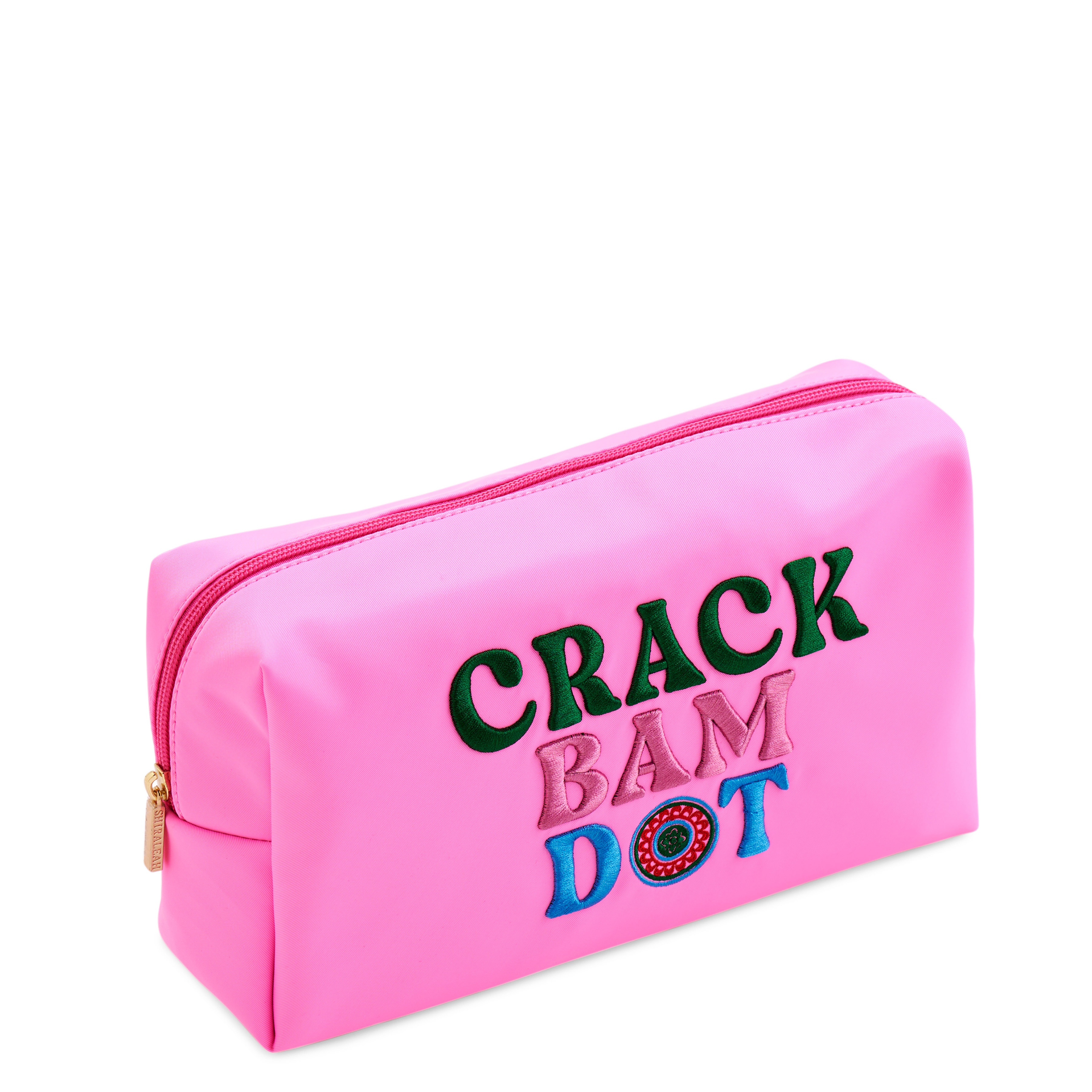 Picture of "CRACK, BAM, DOT" MAHJONG TILES ZIP POUCH,PINK