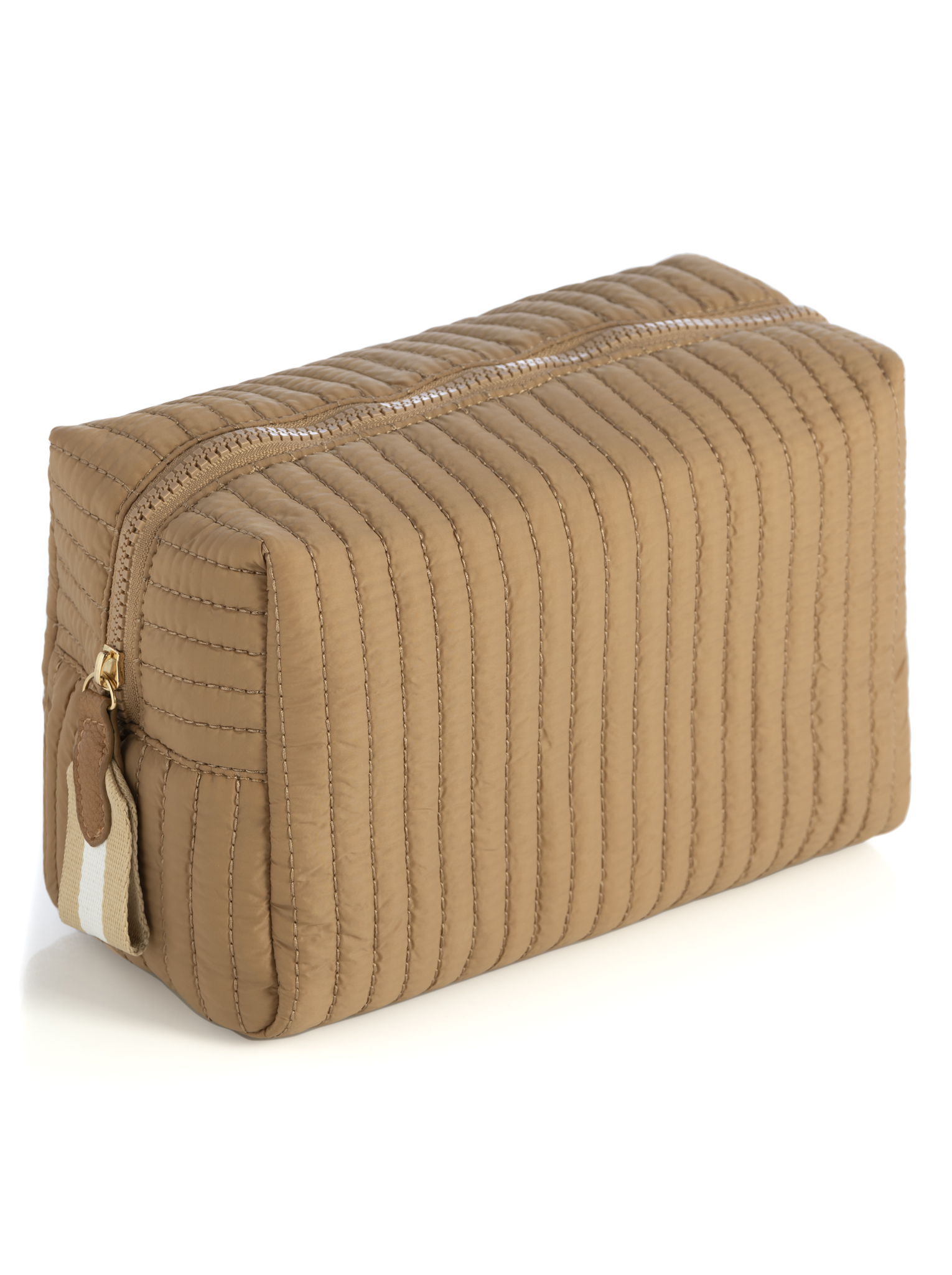 Picture of EZRA LARGE BOXY COSMETIC POUCH, TAN
