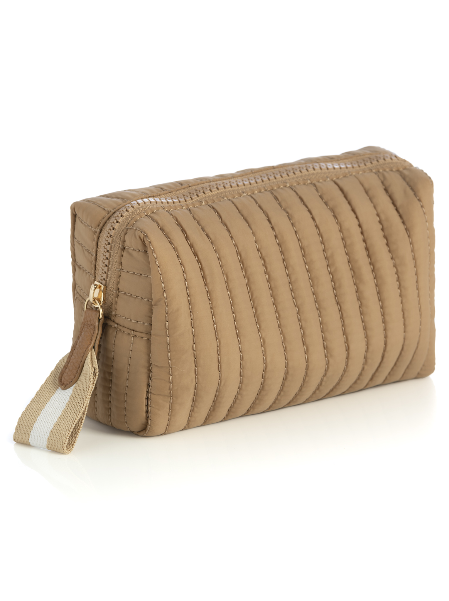 Picture of EZRA SMALL BOXY COSMETIC POUCH, TAN