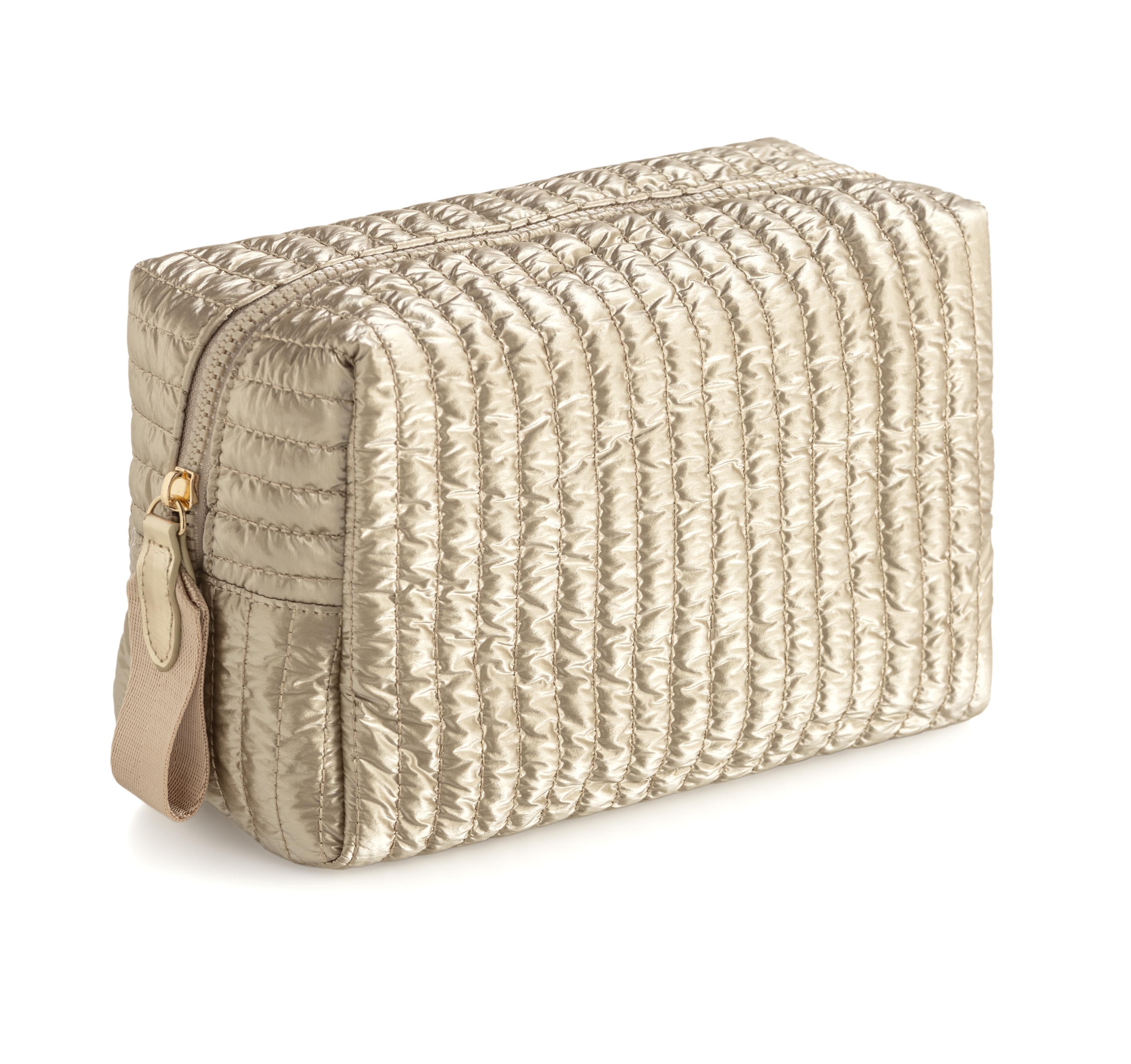 Picture of LOGAN LARGE BOXY COSMETIC POUCH, GOLD