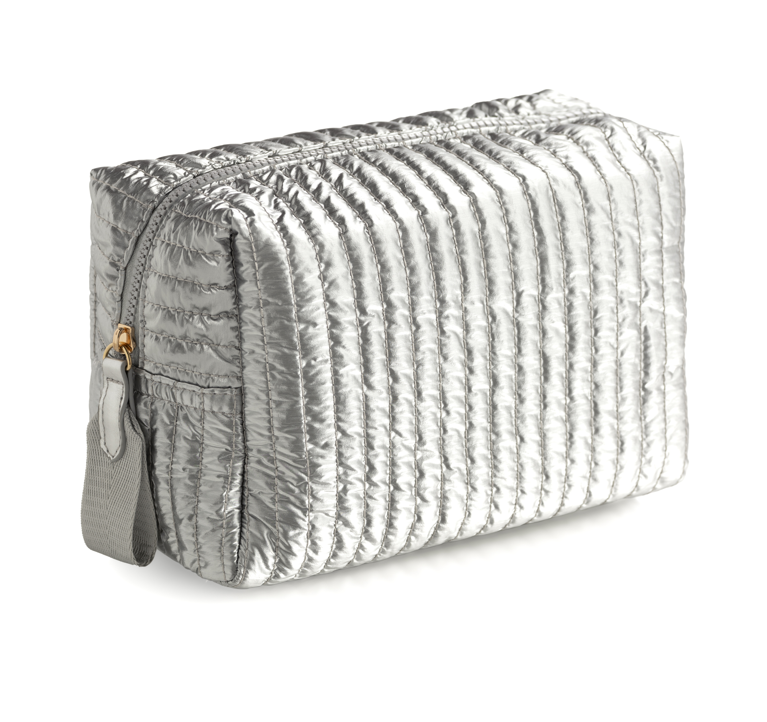 Picture of LOGAN LARGE BOXY COSMETIC POUCH, SILVER