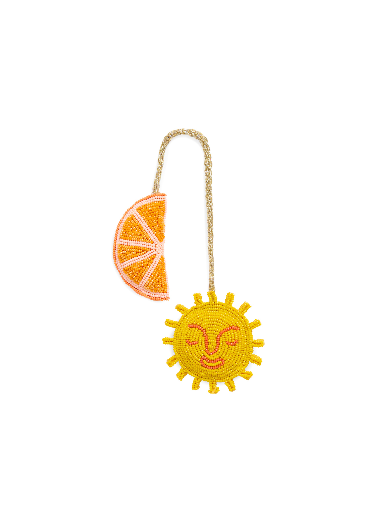 Picture of ORANGE/SUN BEADED BAG CHARM,MULTI