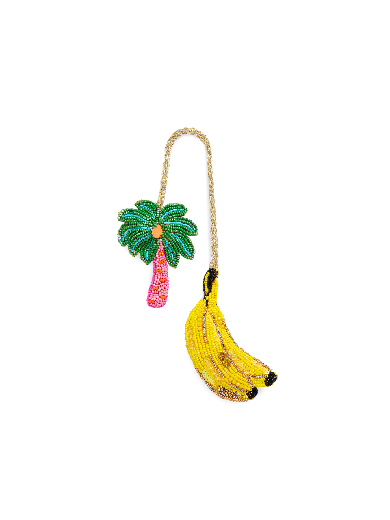 Picture of BANANA/PALM TREE BEADED BAG CHARM,MULTI