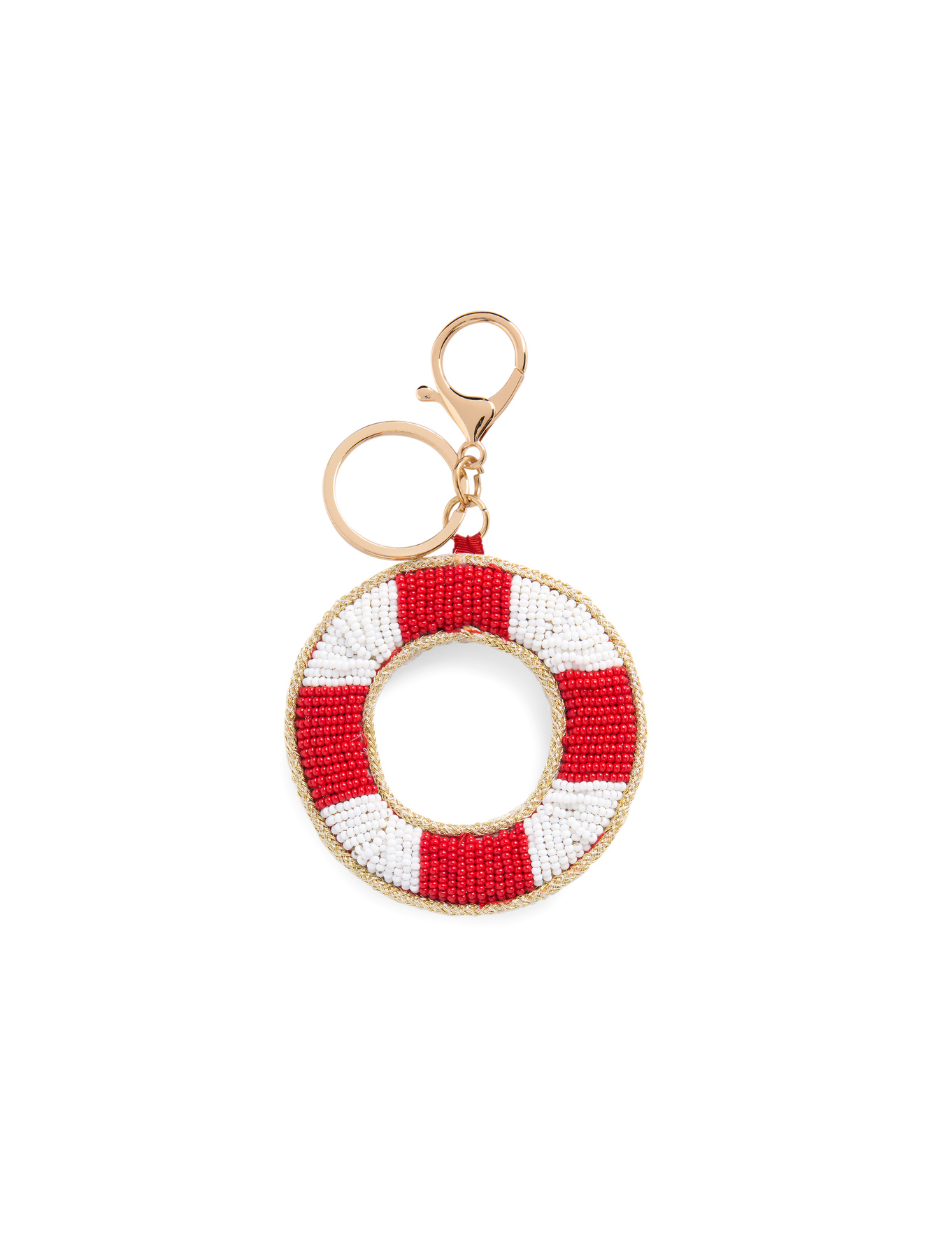 Picture of LIFE SAVER BEADED BAG CHARM/KEY RING,MULTI