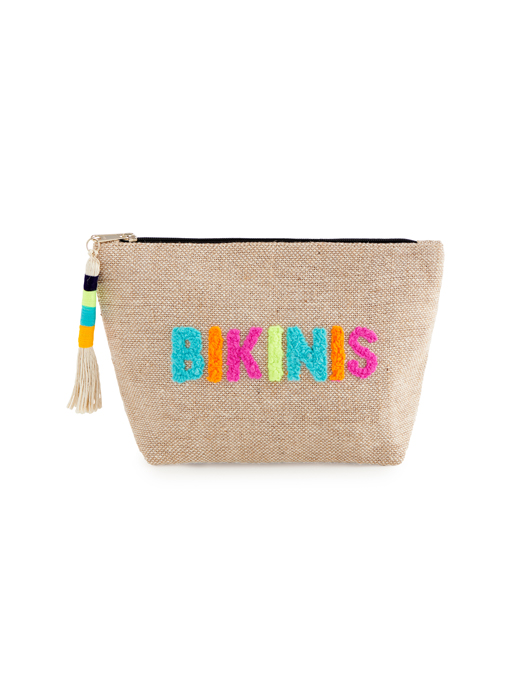 Picture of "BIKINIS" ZIP POUCH, NATURAL