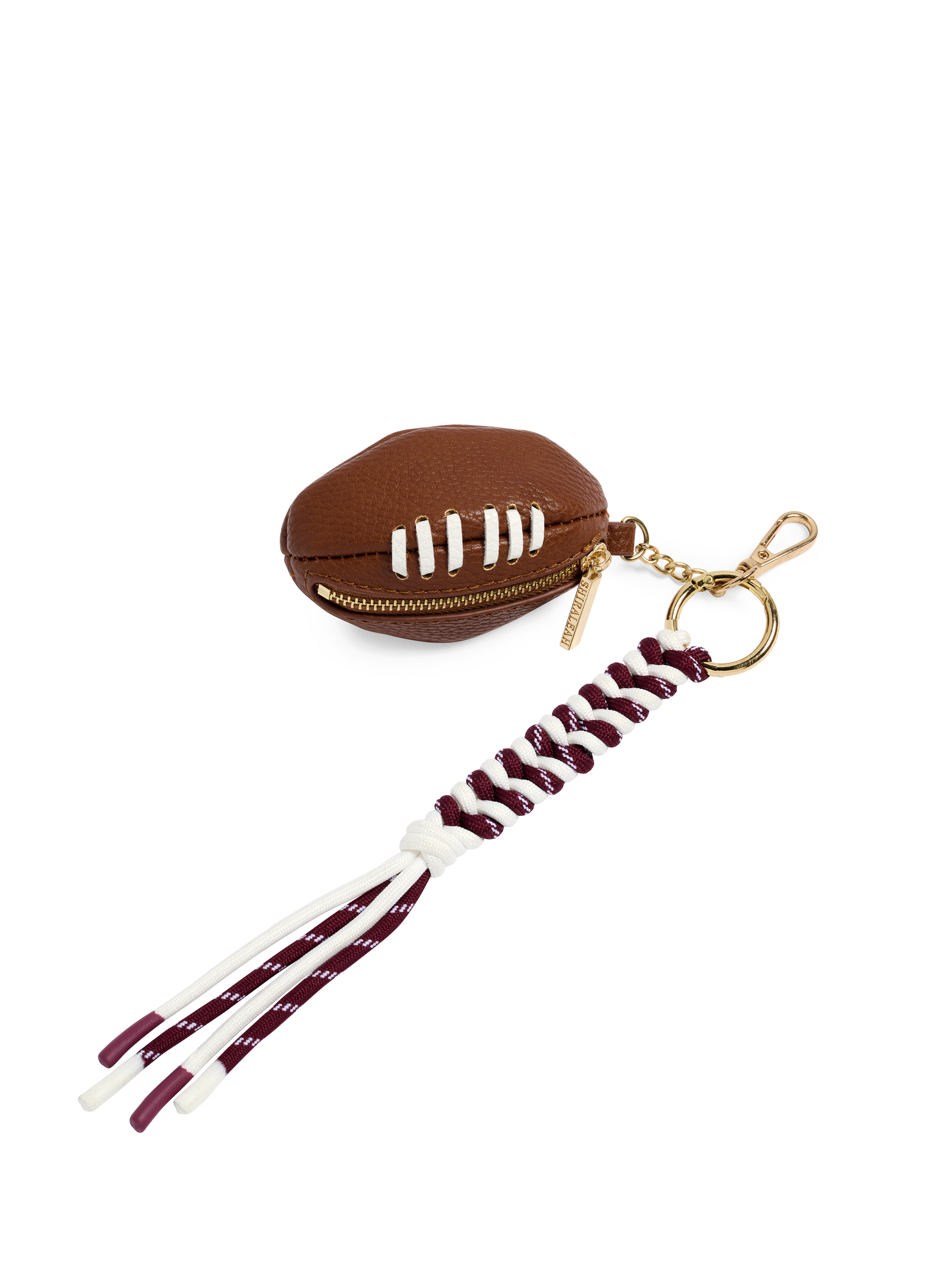 Picture of FOOTBALL BAG CHARM,MAROON