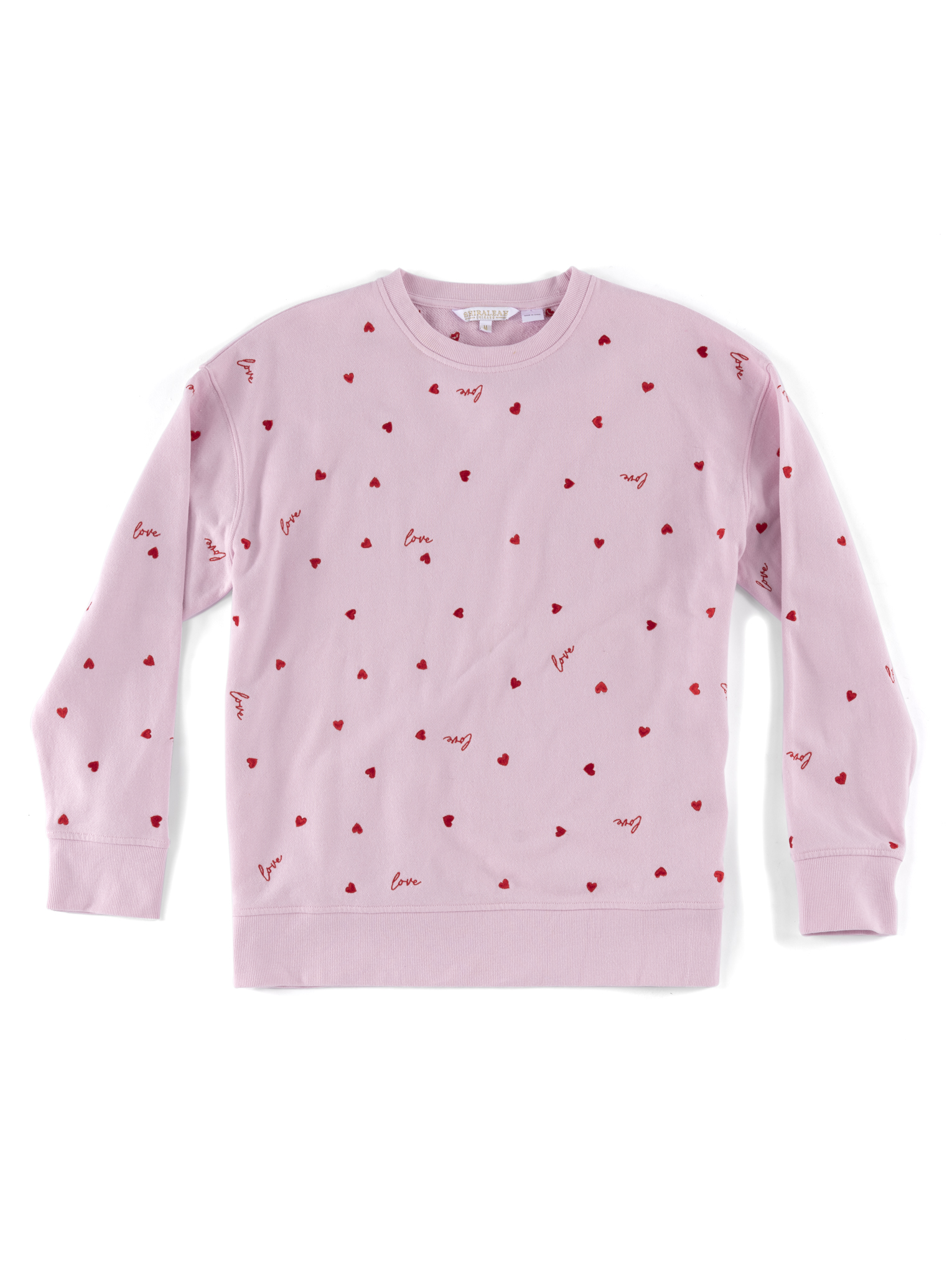 Picture of ASST SET/6 "LOVE" HEARTS SWEATSHIRTS, BLUSH