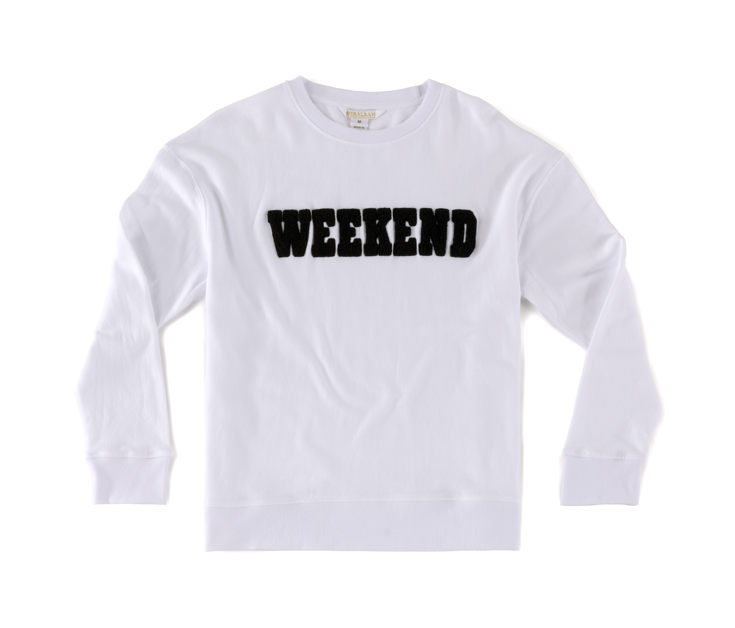 Picture of ASST SET/6 "WEEKEND" SWEATSHIRTS, WHITE