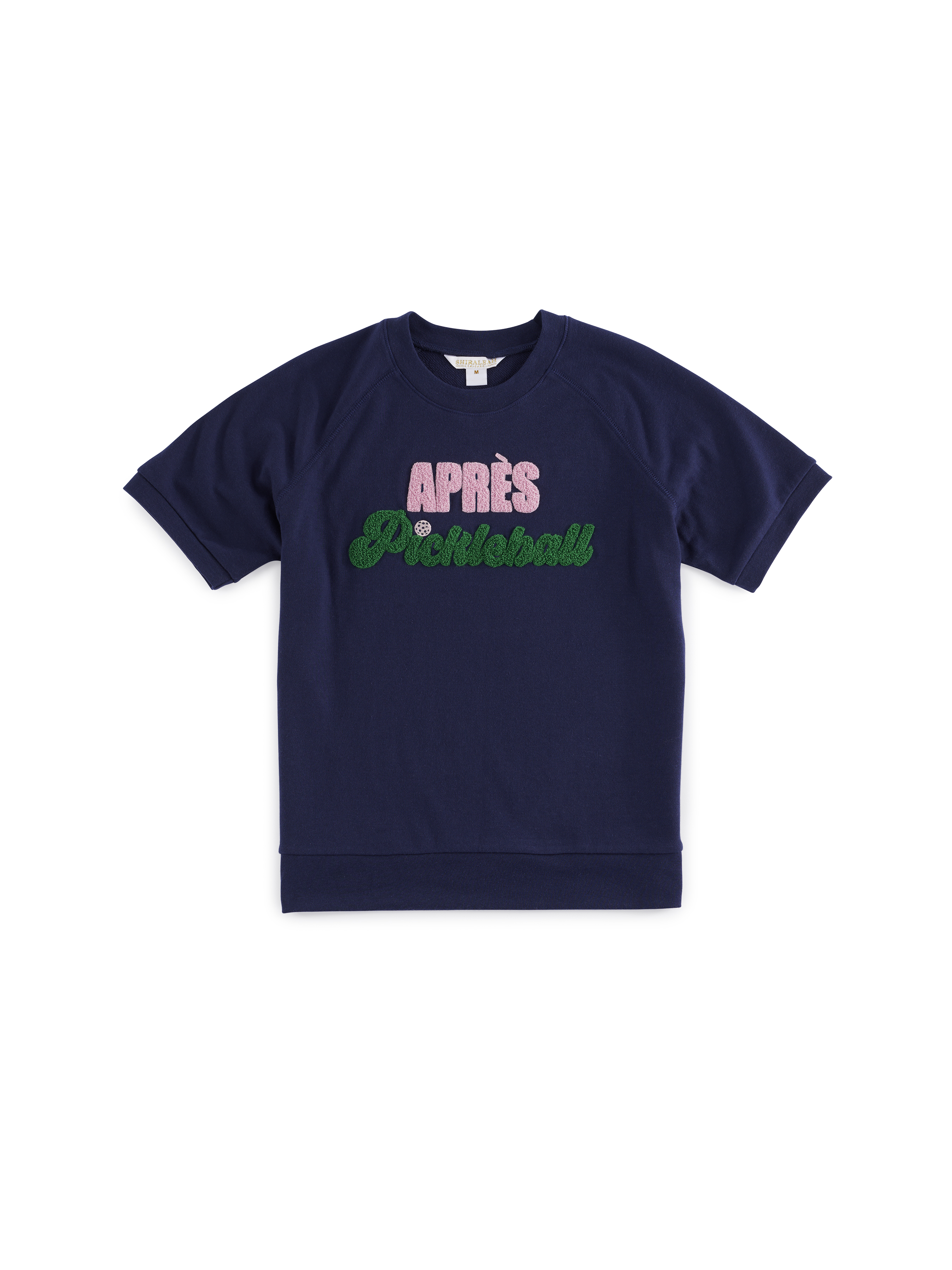 Picture of "APRÈS PICKLEBALL"  SS SWEATSHIRT MEDIUM, NAVY