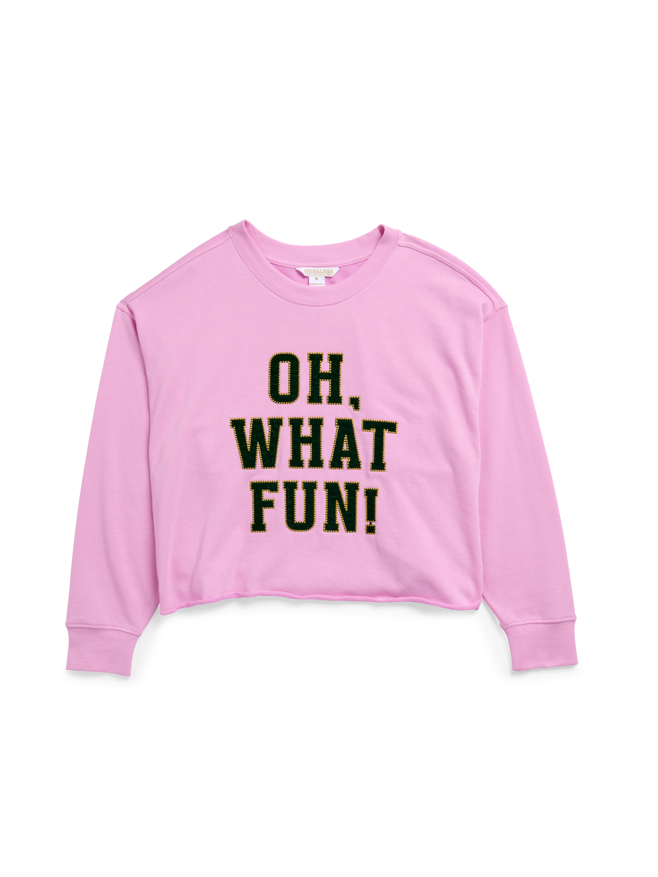 Picture of L "OH WHAT FUN" LOUNGE SWEATSHIRT,CANDY PINK